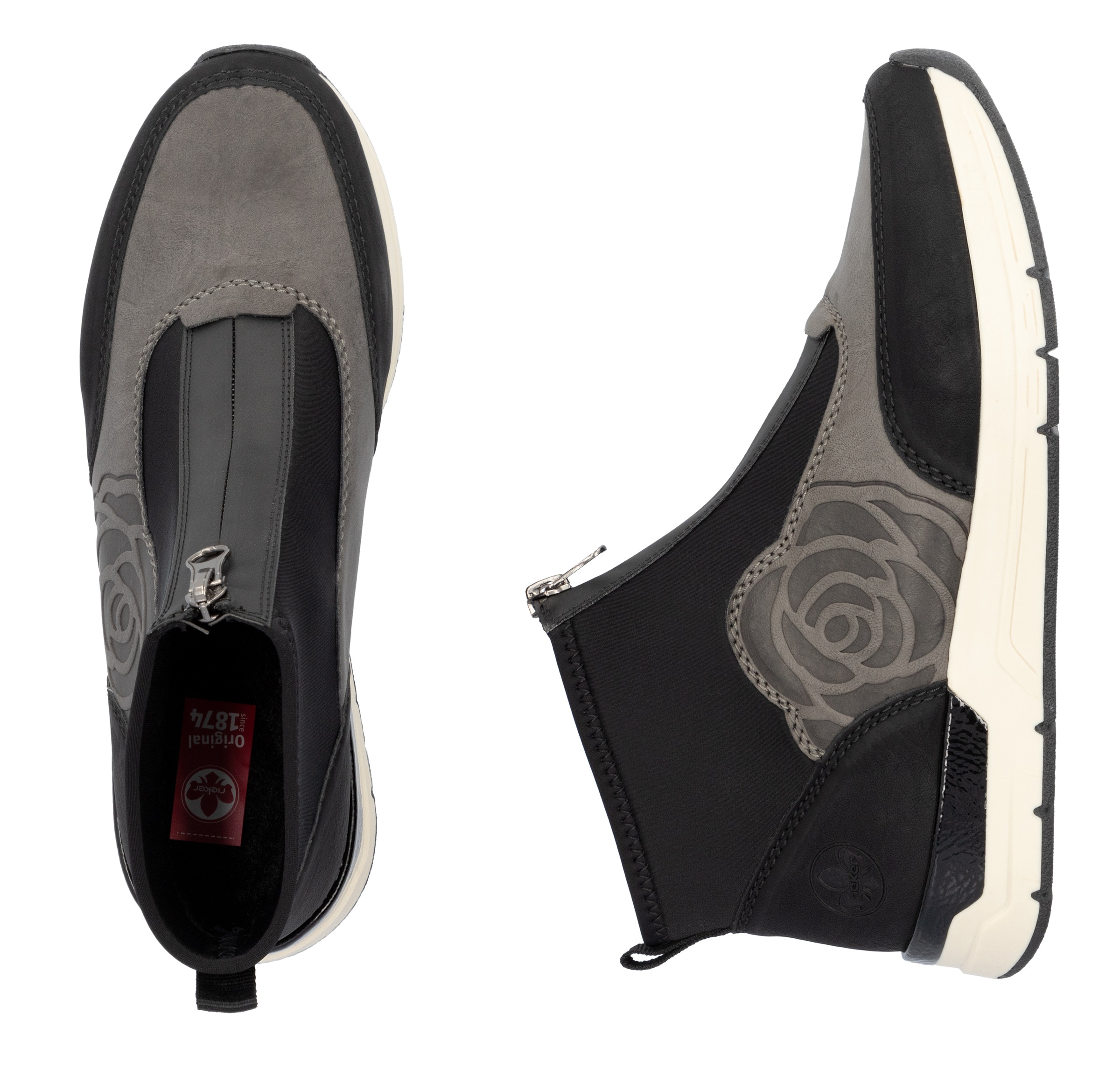 Rieker Slip-On Sneaker, Schlupfboots, Stiefelette, High top Sneaker in veganer Verarbeitung