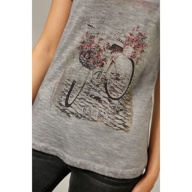 Aniston CASUAL T-Shirt, mit Glitzersteinchen verzierter Frontdruck online  bestellen | Jelmoli-Versand