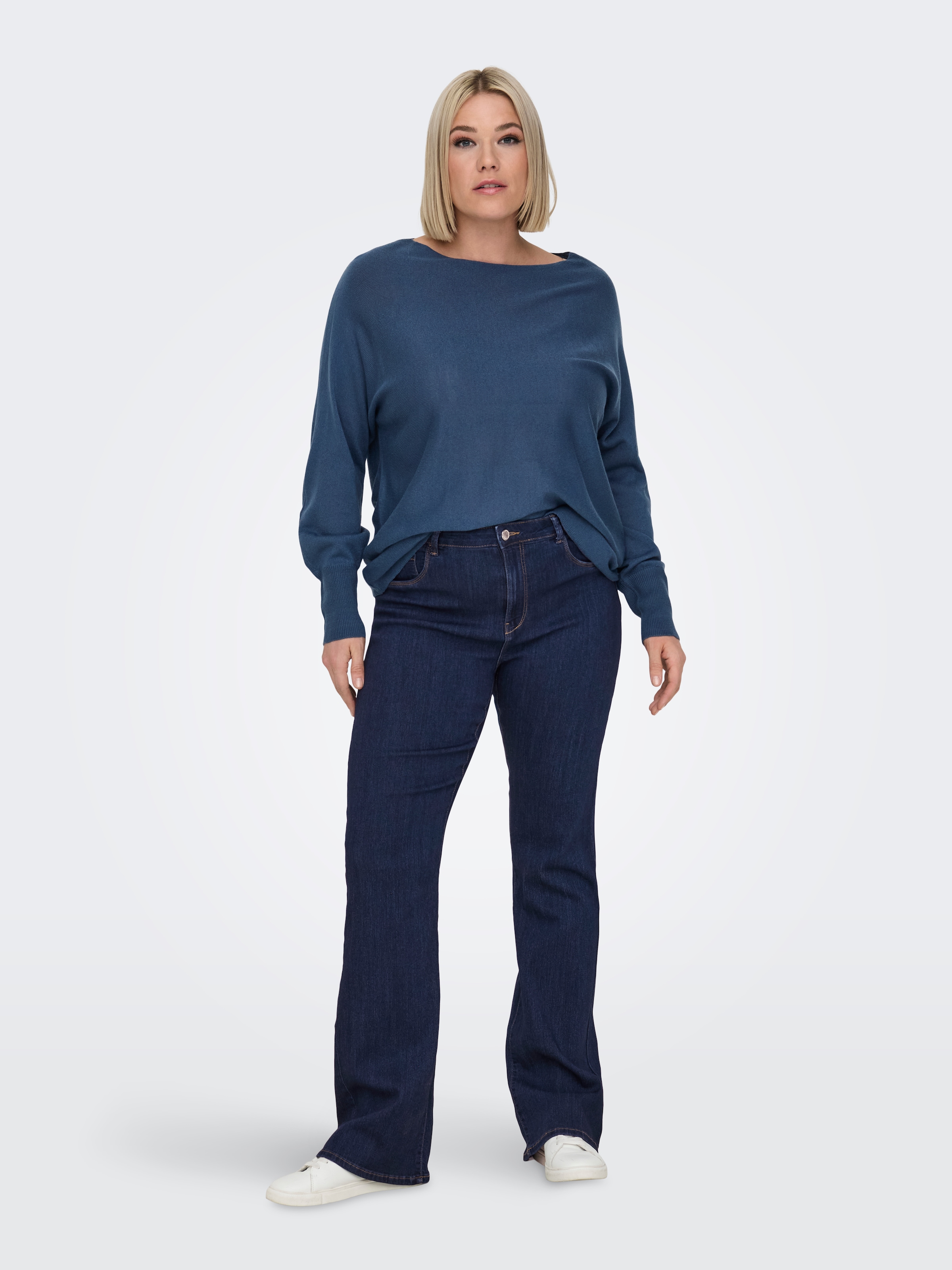 ONLY CARMAKOMA Bootcut-Jeans »CARTHUNDER LIFE MID PUSH UP FLARED DNM«