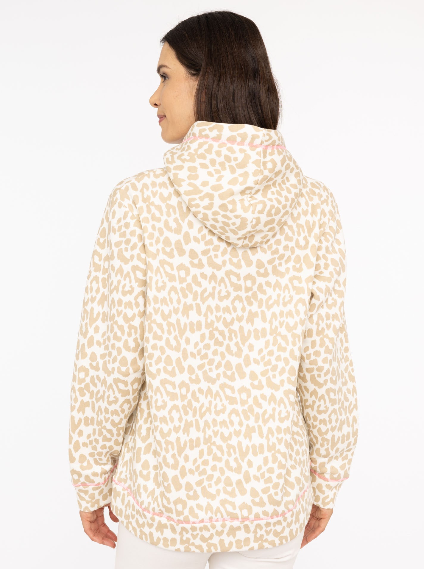 Zwillingsherz Hoodie »"Leo Pastell"«, mit Leomuster und WILD Applikation, Kapuze und Tasche
