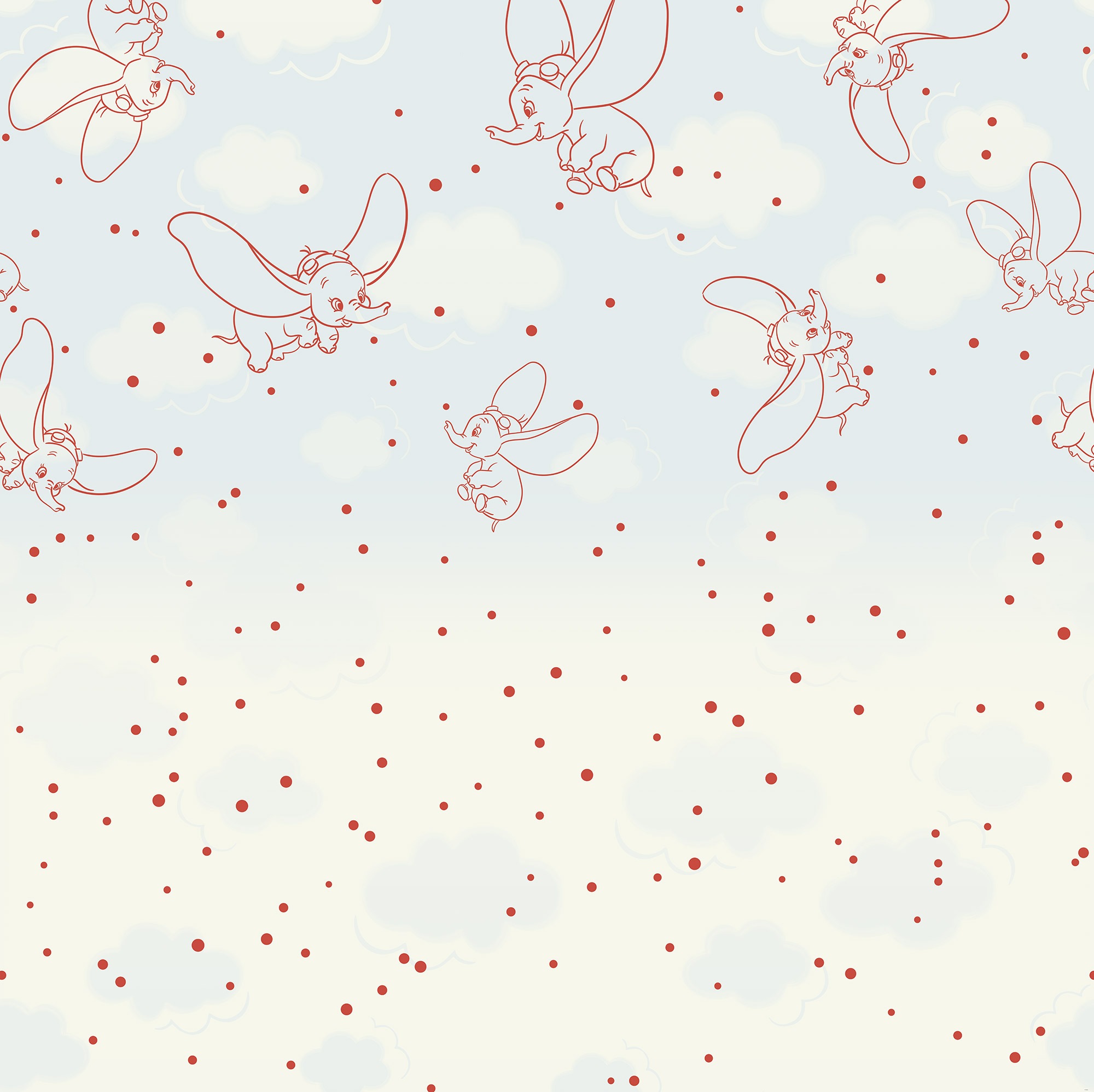 Komar Kindertapete »Disney Dumbo Clouds«, bedruckt