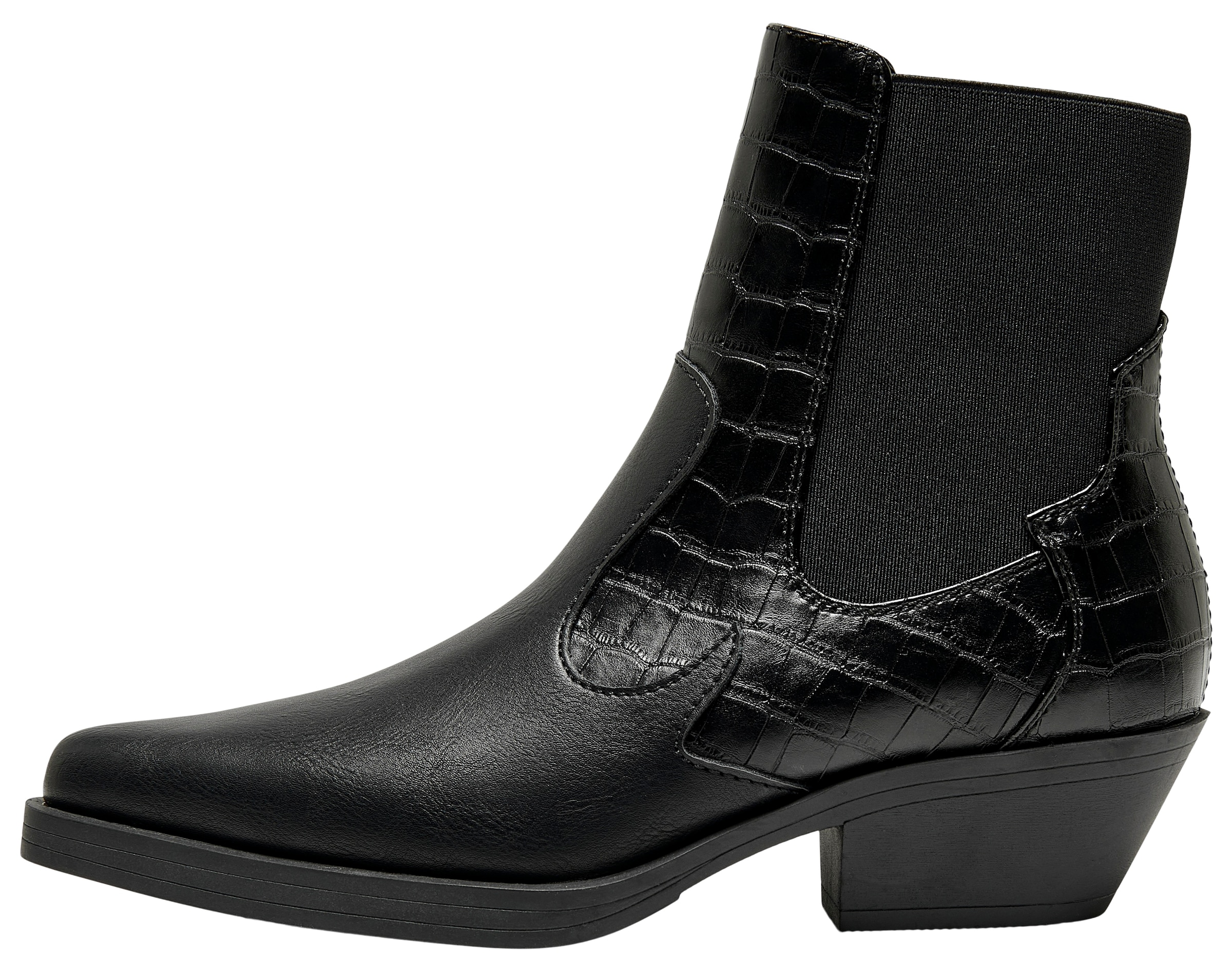 ONLY Shoes Westernstiefelette »ONLBRONCO-2«, Cowboy Stiefelette, Boots in spitz zulaufender Form