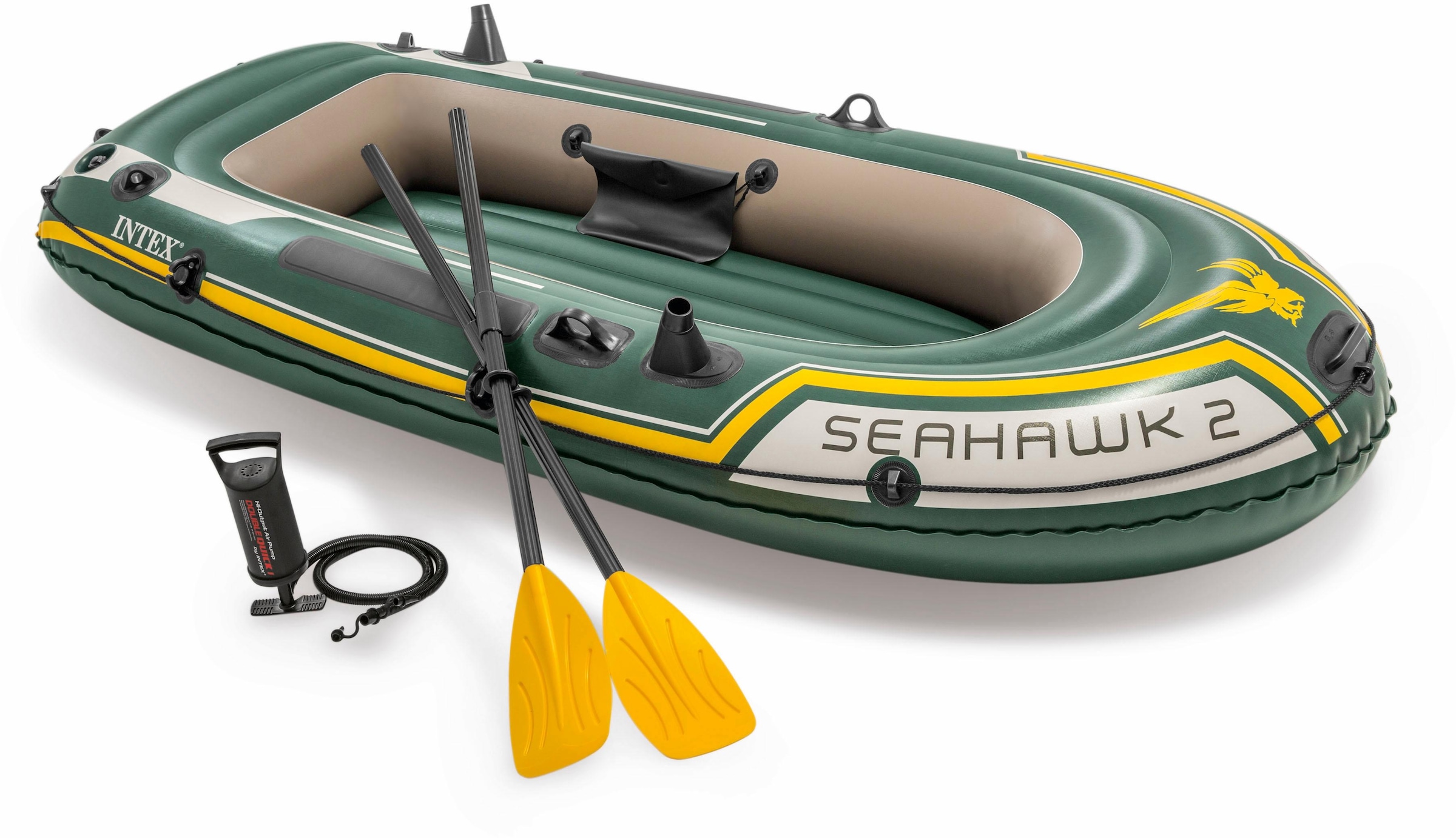 Intex Schlauchboot »Seahawk 2«, (Set, mit 2 Paddeln und Luftpumpe)