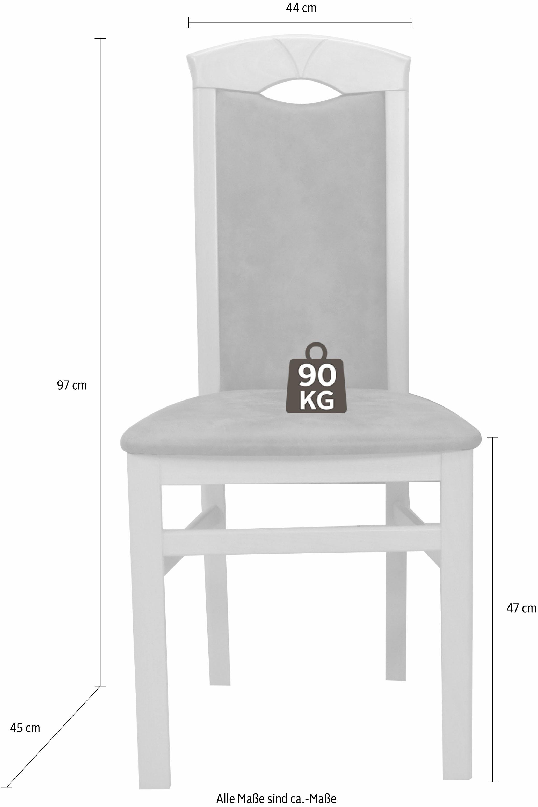 Home affaire 4-Fussstuhl, (Set), 2 St., Microfaser