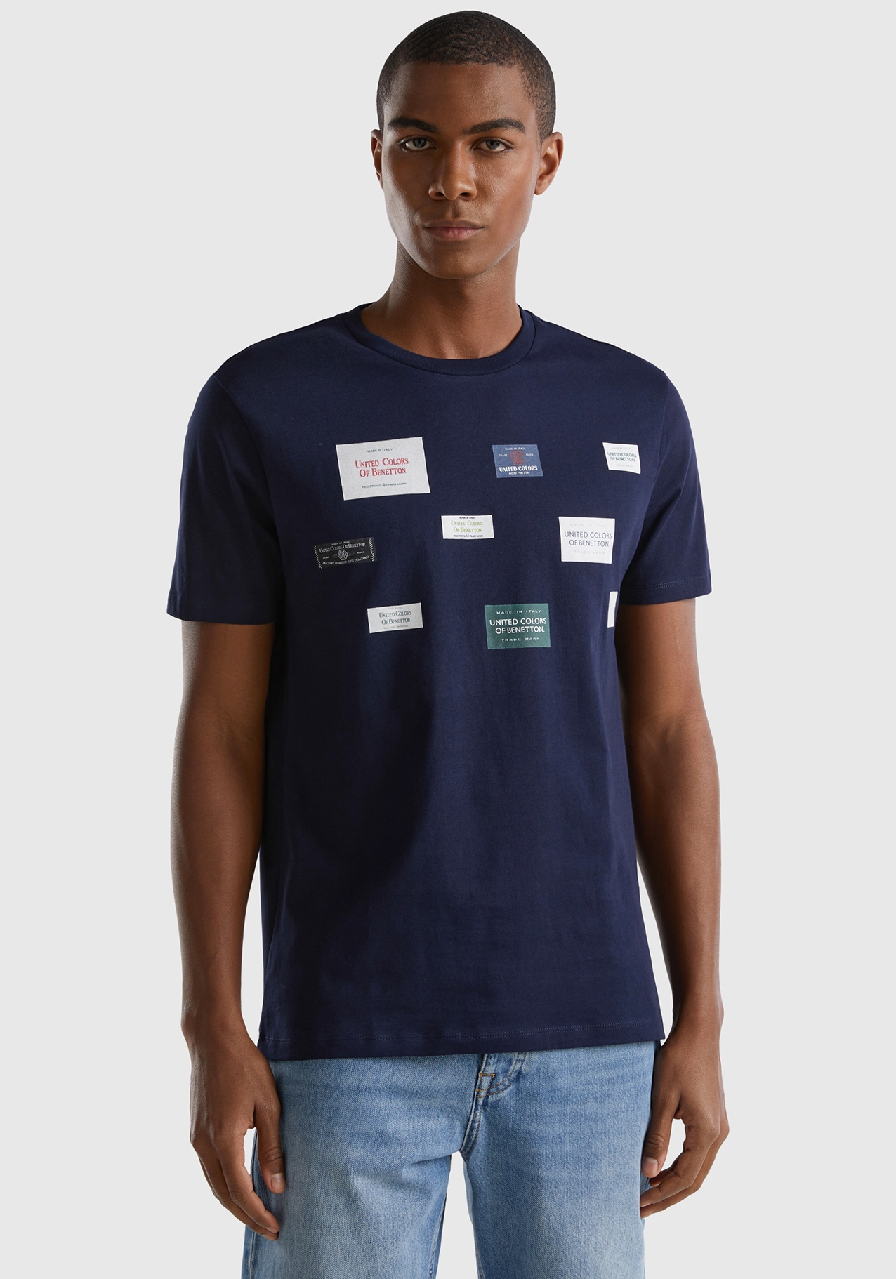 T-Shirt, mit Markenlabel