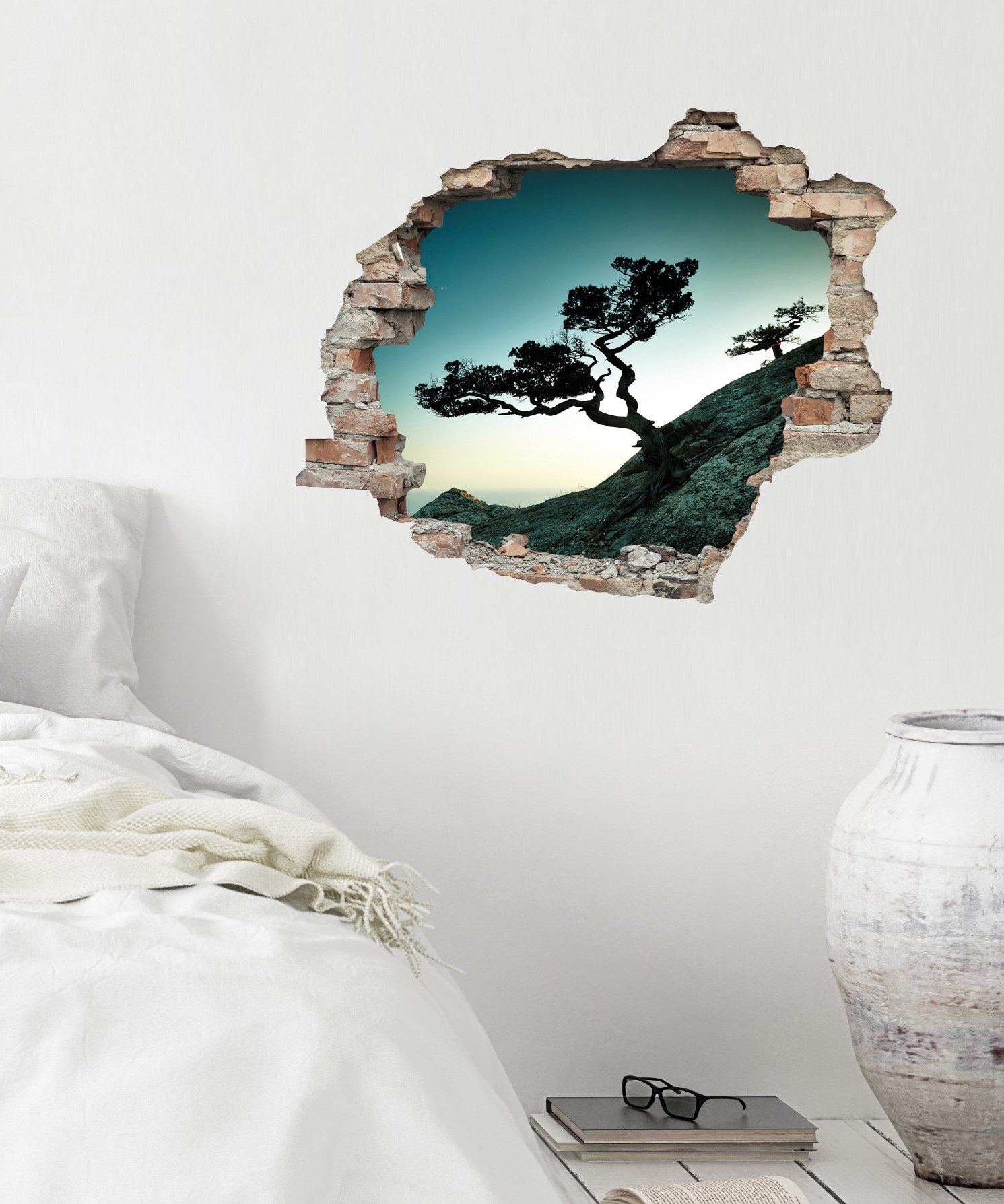 queence Wandtattoo »Hang«, (1 St.), Wandsticker, Wandbild, selbstklebend, 3D, Wanddurchbruch