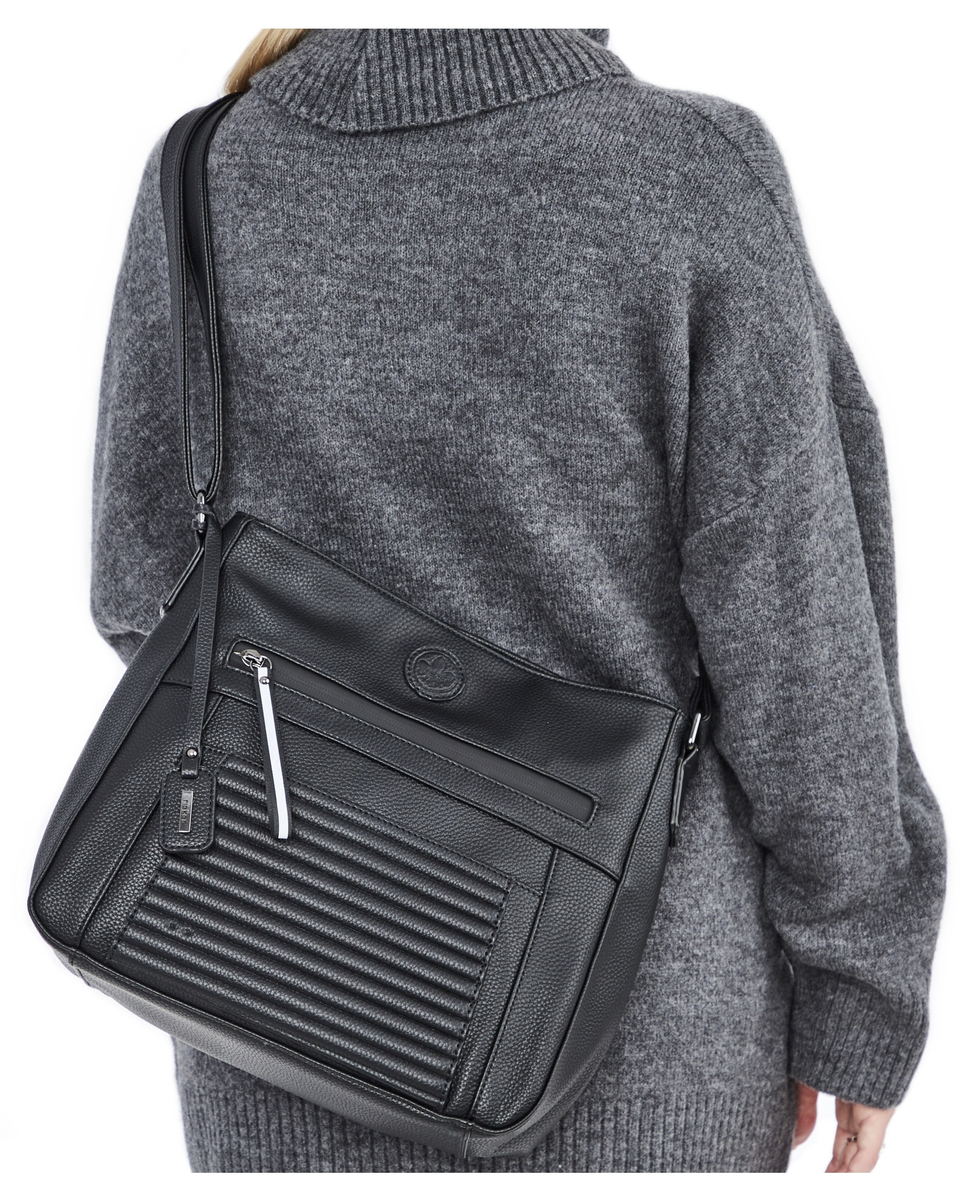 Rieker Umhängetasche, Schultertasche, Damen-Handtasche, mit praktischen Fächern