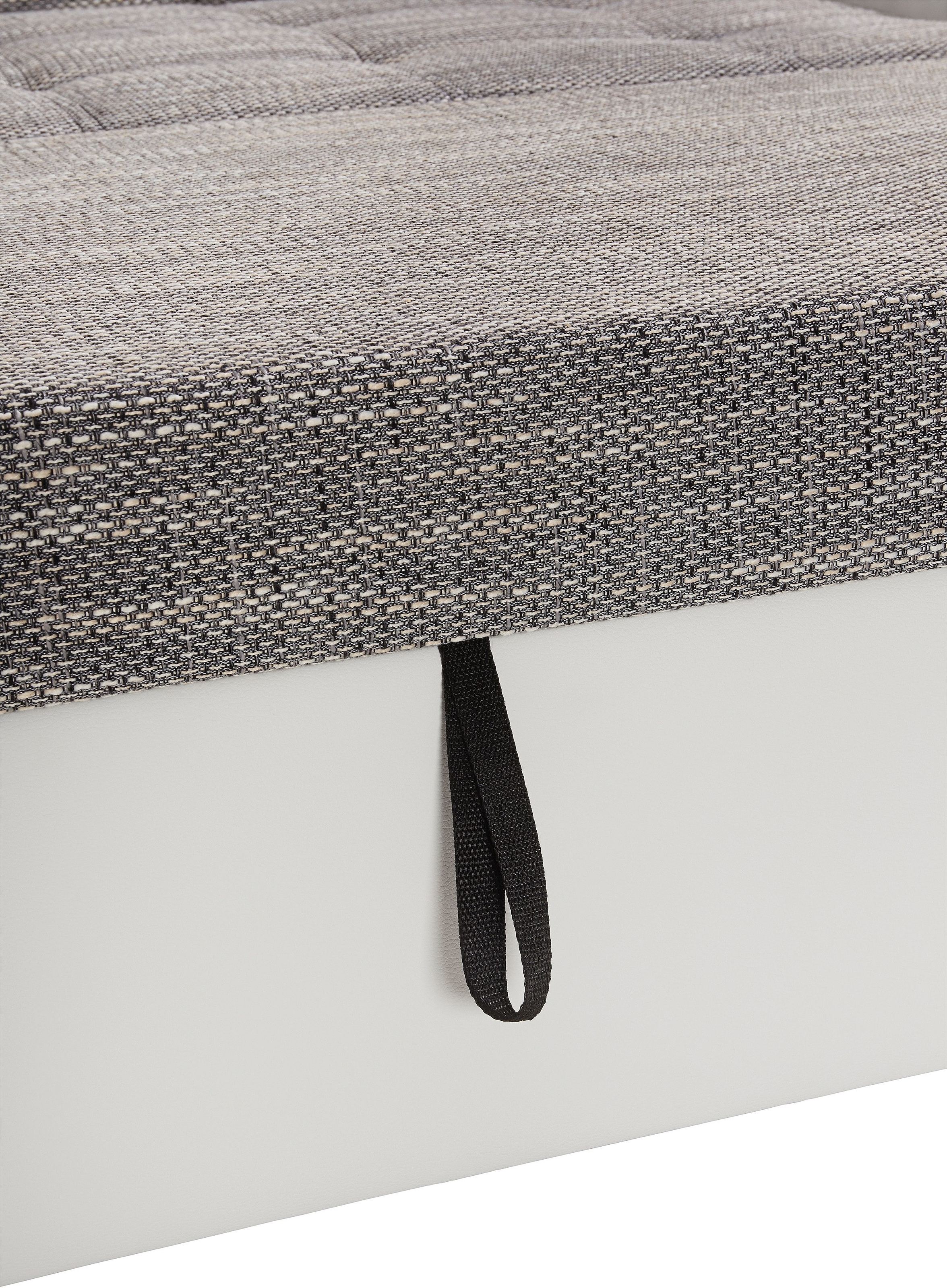 DOMO collection Ecksofa »Treviso viele Bezüge, auch in Cord, L-Form, B/T/H: 267/80/83 cm«, wahlweise mit Bettfunktion, incl. Zierkissen, hochwertige Steppung