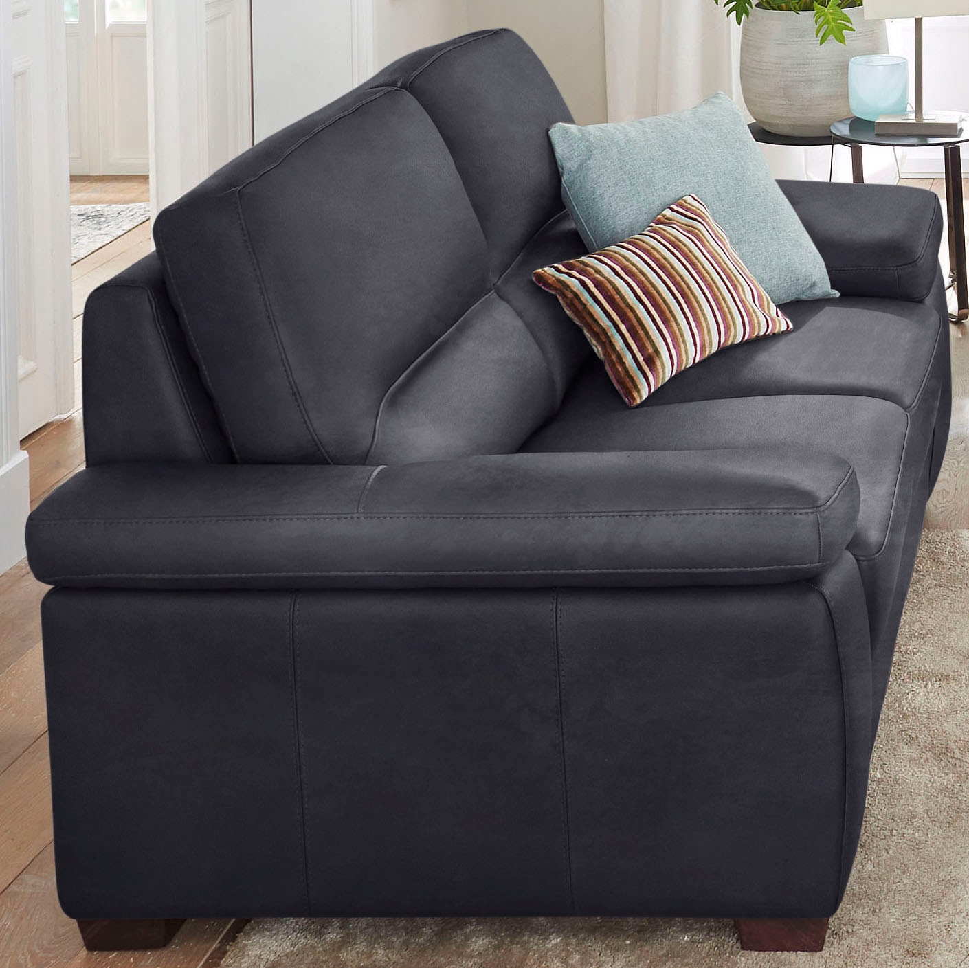 CALIA ITALIA Polstergarnitur »Gaia, hochwertige Garnitur aus 2-Sitzer & 3-Sitzer im edlen Design«, (Set, 2 tlg.), aus pflegeleichtem Luxus-Microfaser Ginevra Hydro Care