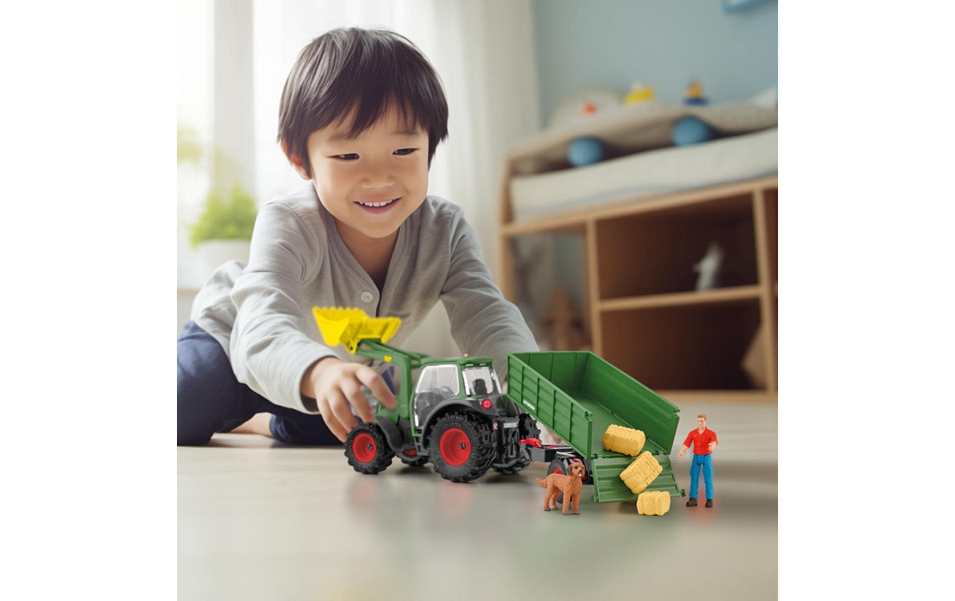 Schleich® Spielwelt »Farm World Traktor mit Anhänger«