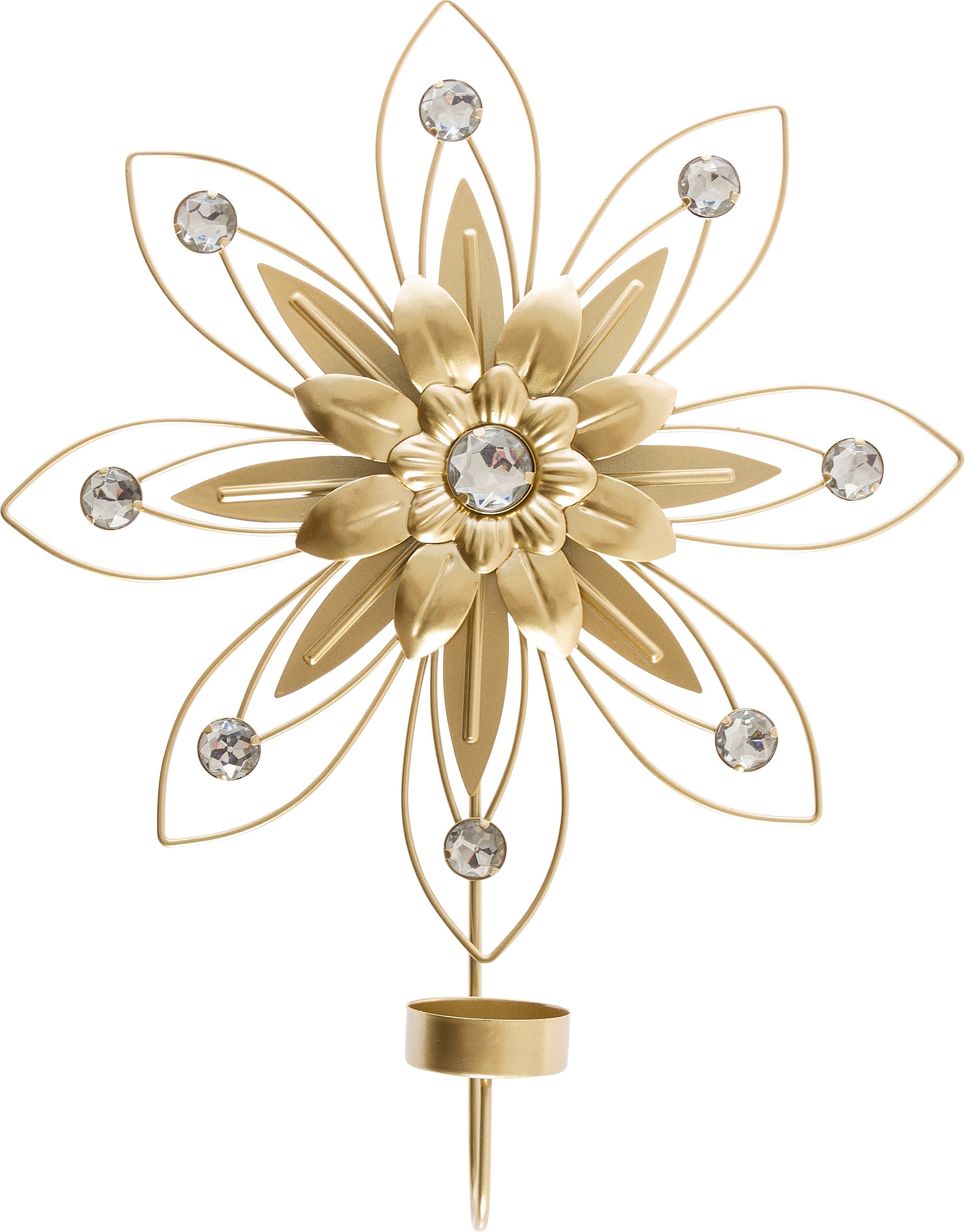 Myflair Möbel & Accessoires Wandkerzenhalter »Ballala, goldfarben«, (1 St.), modern, Landhaus, Shabby Chic, goldfarben