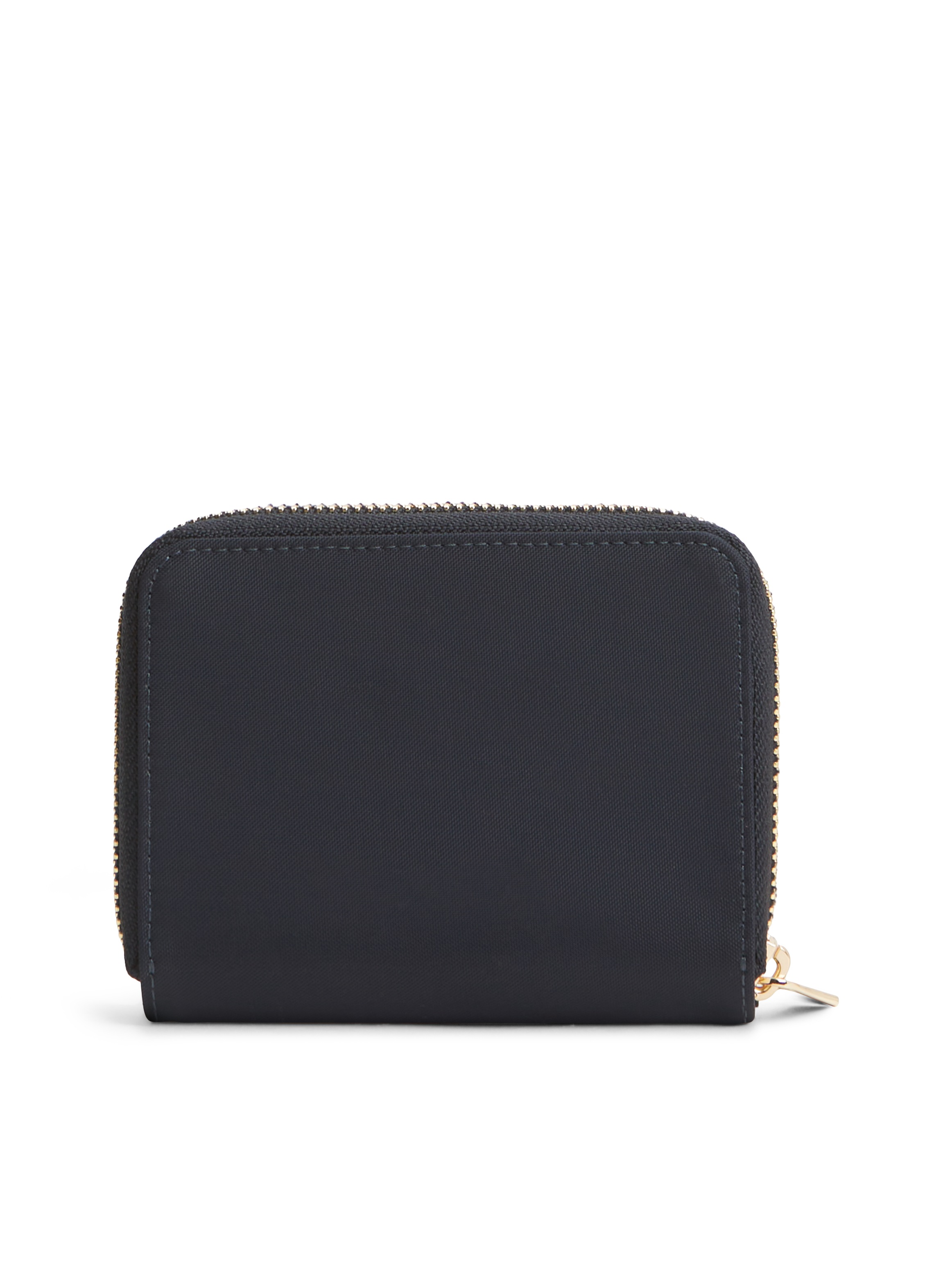Tommy Hilfiger Geldbörse "TH ICON MED ZA W/FLAP NYLON" Damen Portemonnaie, Geldbeutel mit TH-Schmuckelement