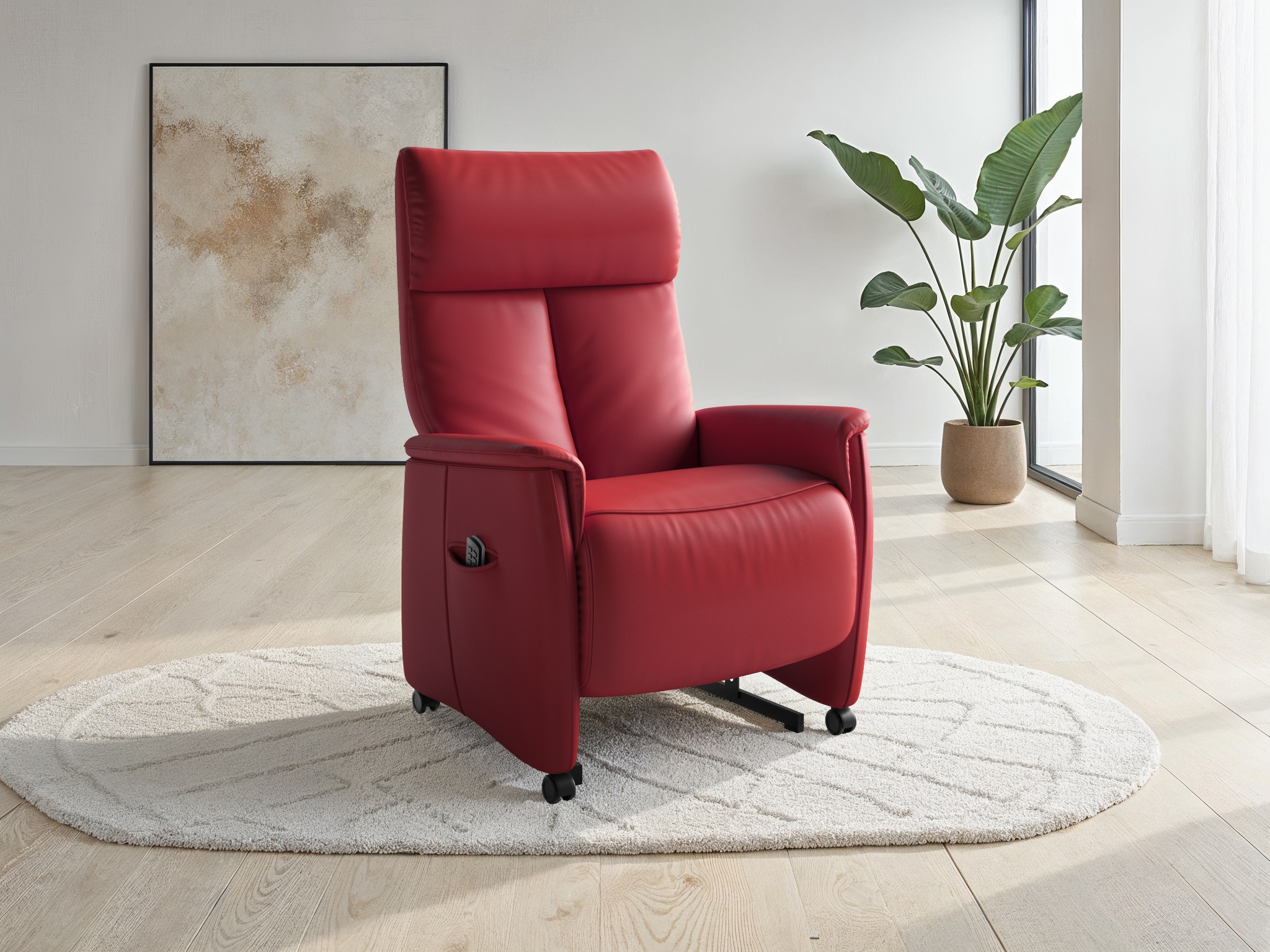 sit&more TV-Sessel "Cremona Comfort Plus, Leder" bis 200 Kg belastbar, mit Herz-Waage Funktion