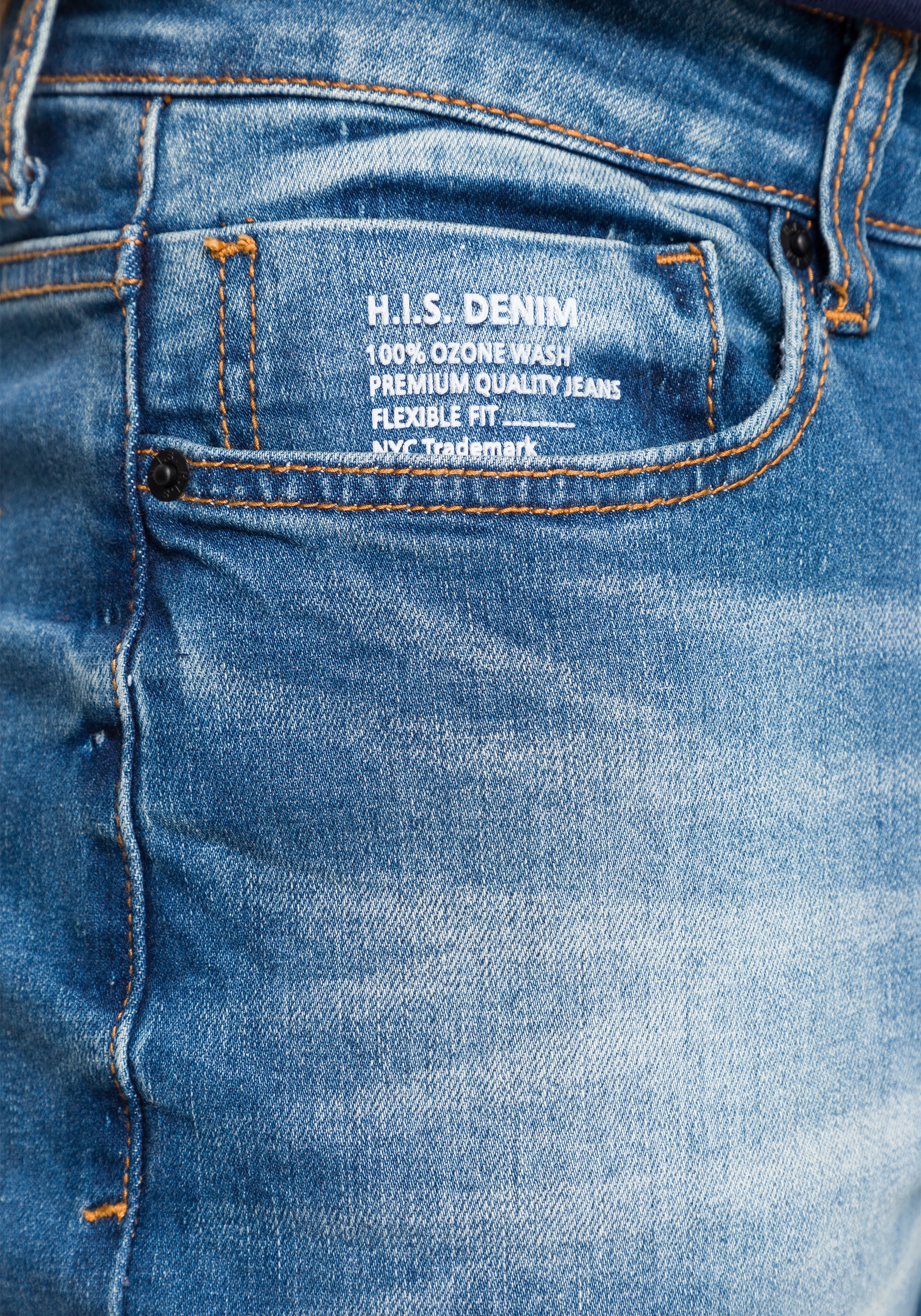 H.I.S Straight-Jeans »DIX«, gerade Beinform, niedrige Leibhöhe, Used-Waschung