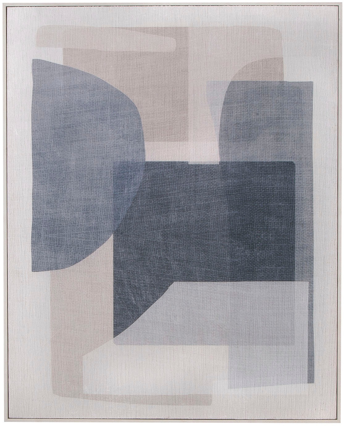 GILDE Bild mit Rahmen »Bild rechteckig Zerb blau; weiss H. 102 cm«, (1 St.)