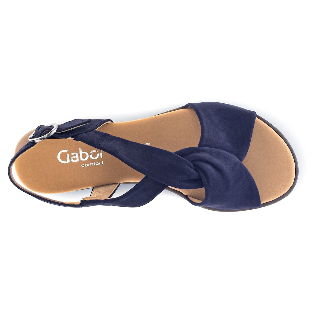 Gabor Sandalette »GENUA«, Sommerschuh, Sandale, Keilabsatz, mit verstellbarem Fersenriemchen