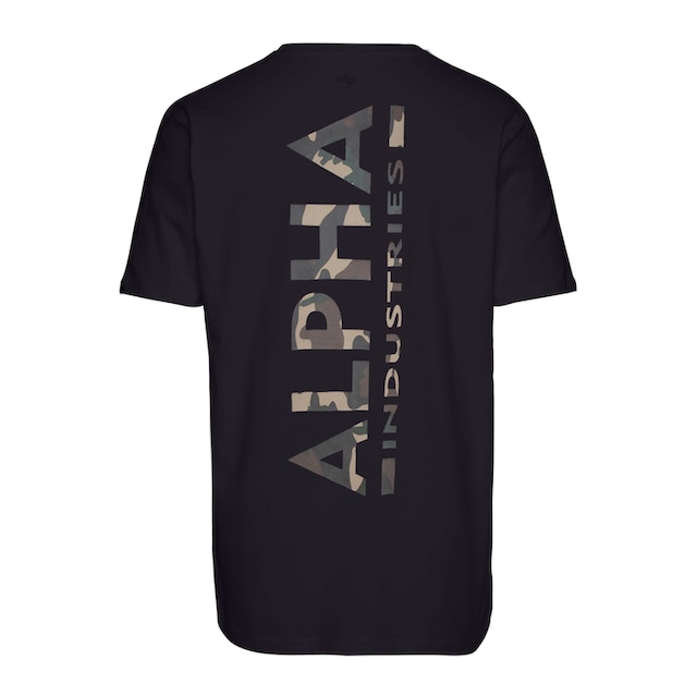 shoppen Tee | Industries online »Back Rundhalsshirt Camo Print« Alpha Jelmoli-Versand