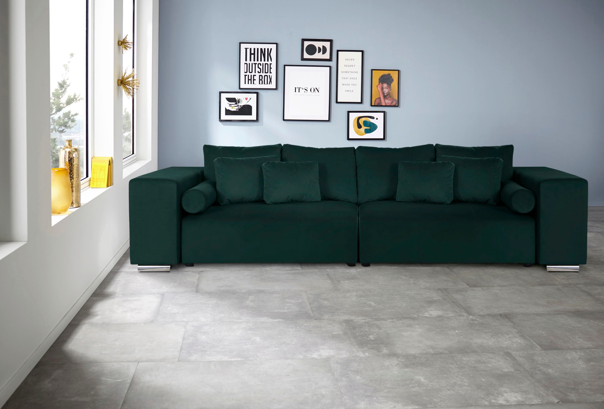 ❤ INOSIGN Big-Sofa »Aliya«, incl. Bettfunktion und Bettkasten, Breite 290  cm,incl. Zierkissen ordern im Jelmoli-Online Shop