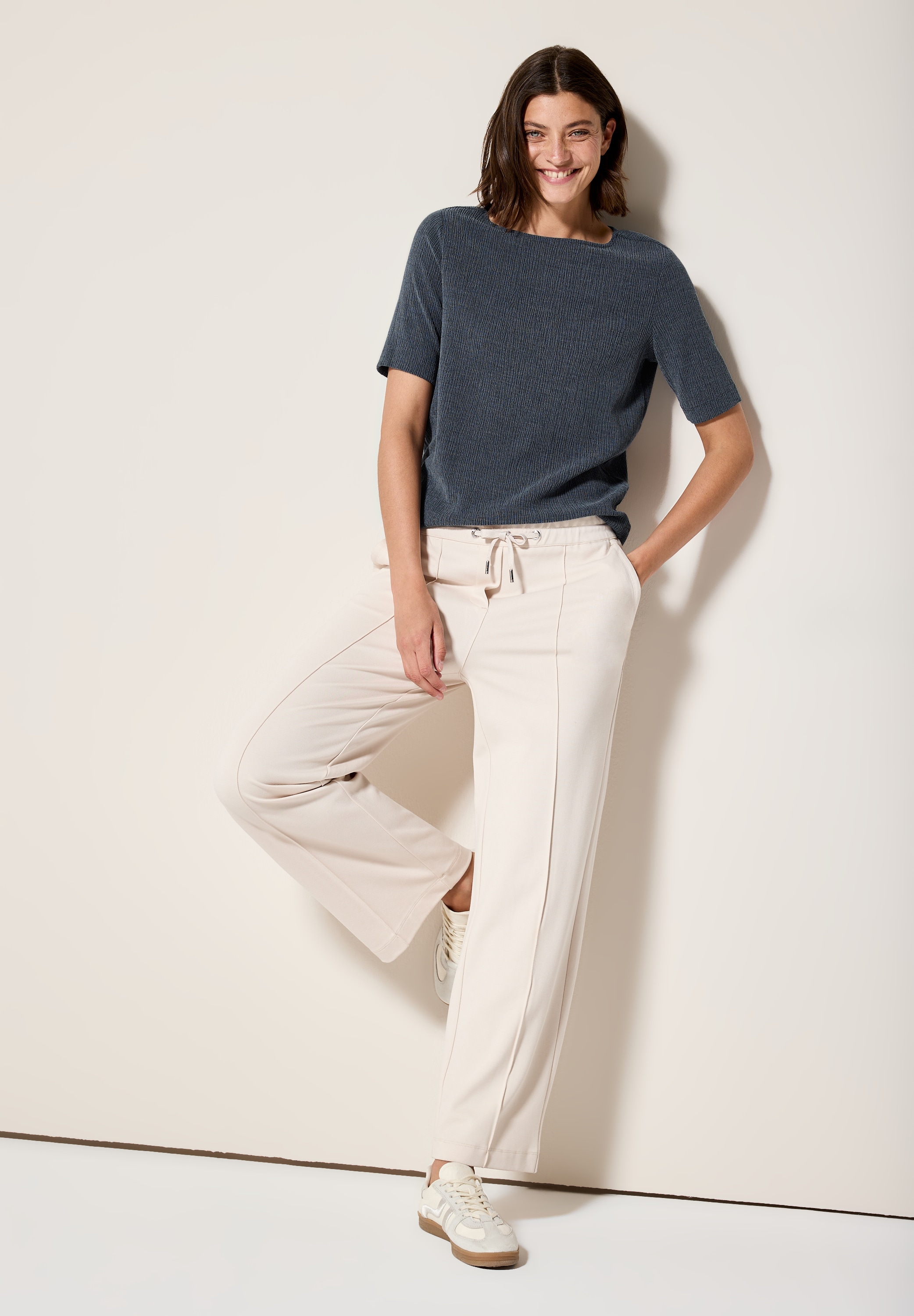 Cecil T-Shirt, mit feiner Crepe-Struktur