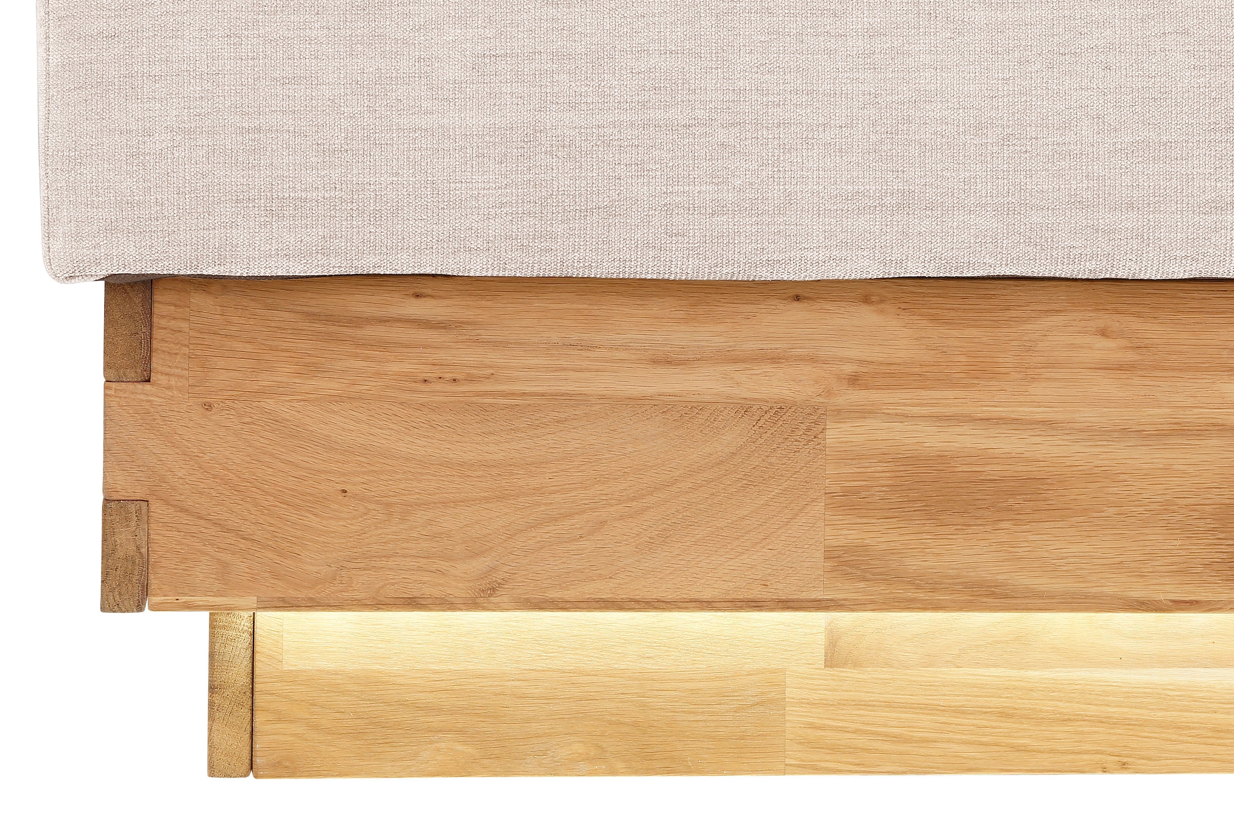 GOODproduct Boxspringbett, LED-Beleuchtung, mit zertifizierten, recycelten Bezugsstoffen