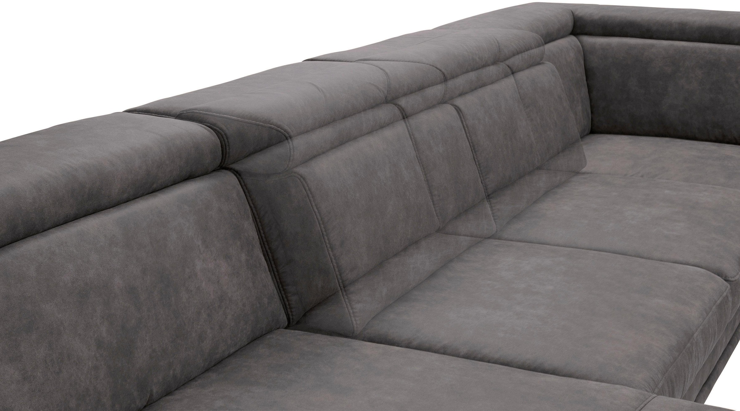 sit&more Wohnlandschaft »Scorpio U-Form«, inklusive Sitztiefenverstellung, mit Kopf- und Armteilverstellung