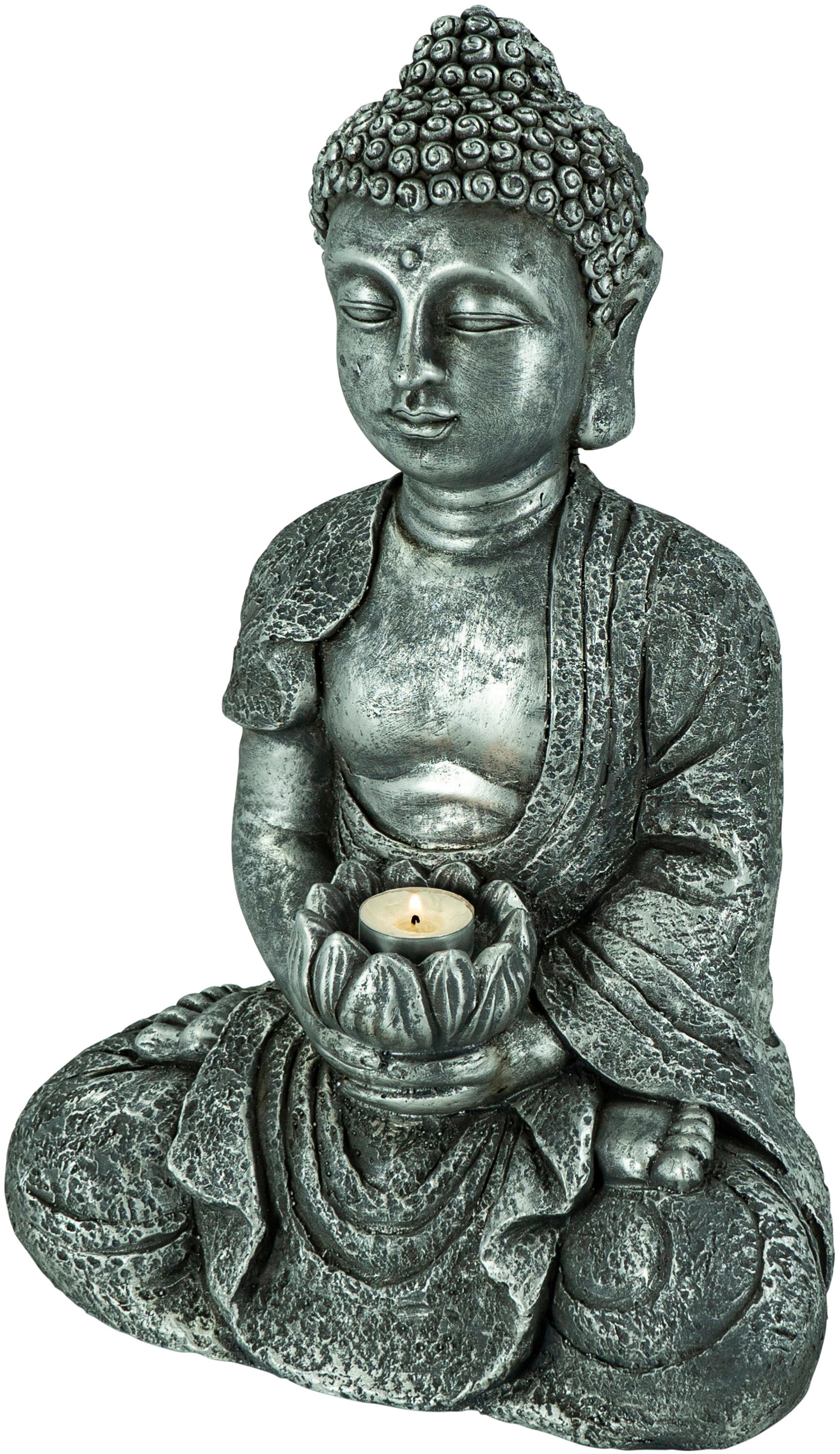 NOOR LIVING Kerzenhalter »Buddha«, (1 St.), sitzend, aus Magnesia online  shoppen | Jelmoli-Versand