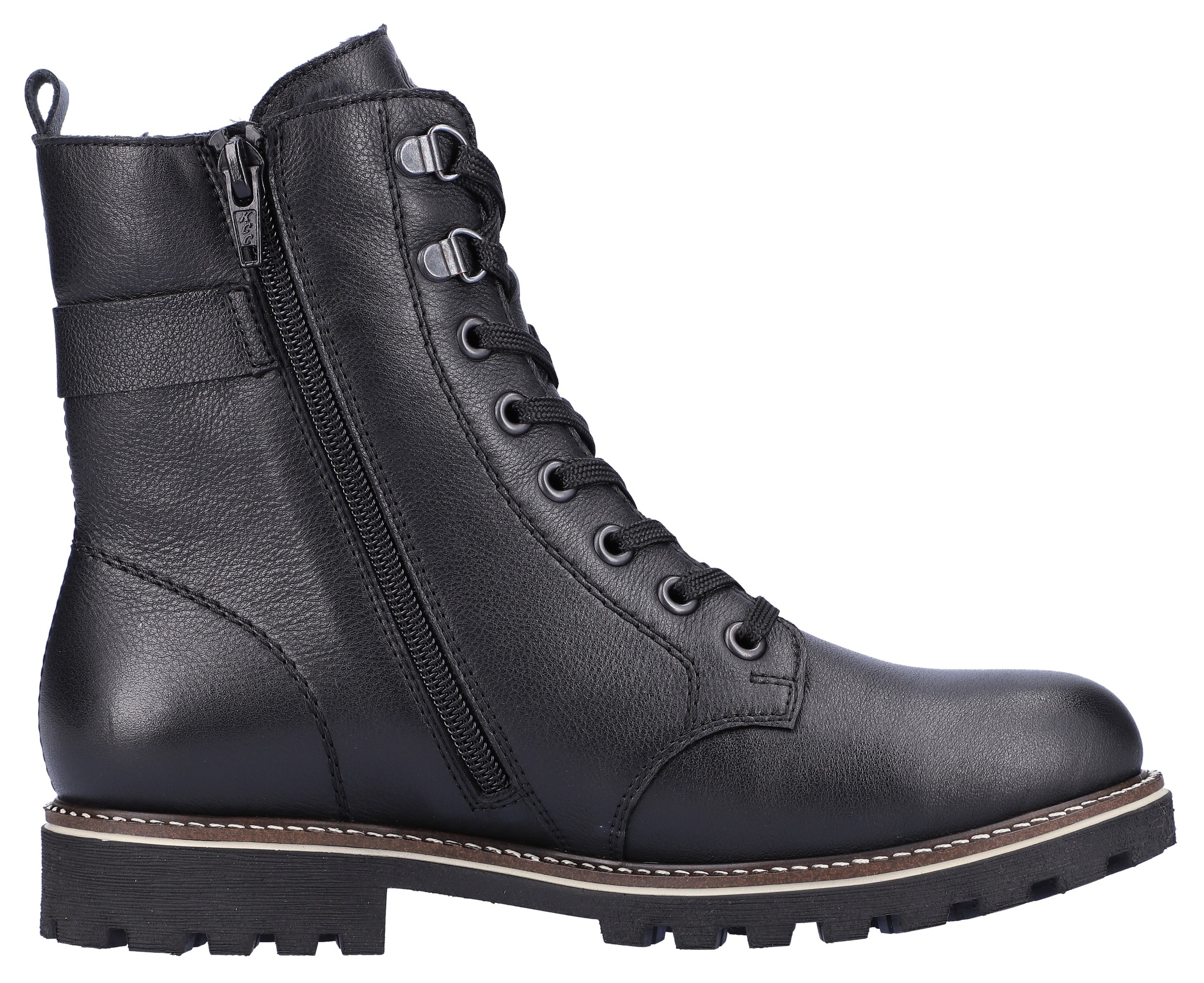 Remonte Winterboots, Blockabsatz, Schnürboots, Outdoorschuh mit Zierschnalle
