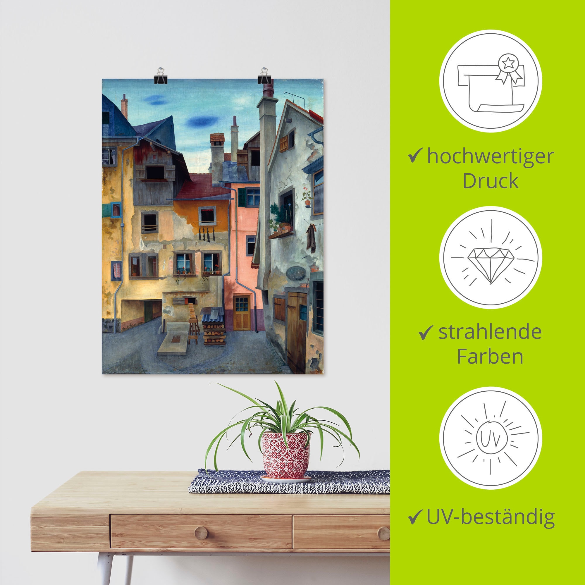 Artland Wandbild »Alte Häuser in Lindau«, Fenster & Türen, (1 St.), als  Leinwandbild, Poster in verschied. Grössen online kaufen | Jelmoli-Versand