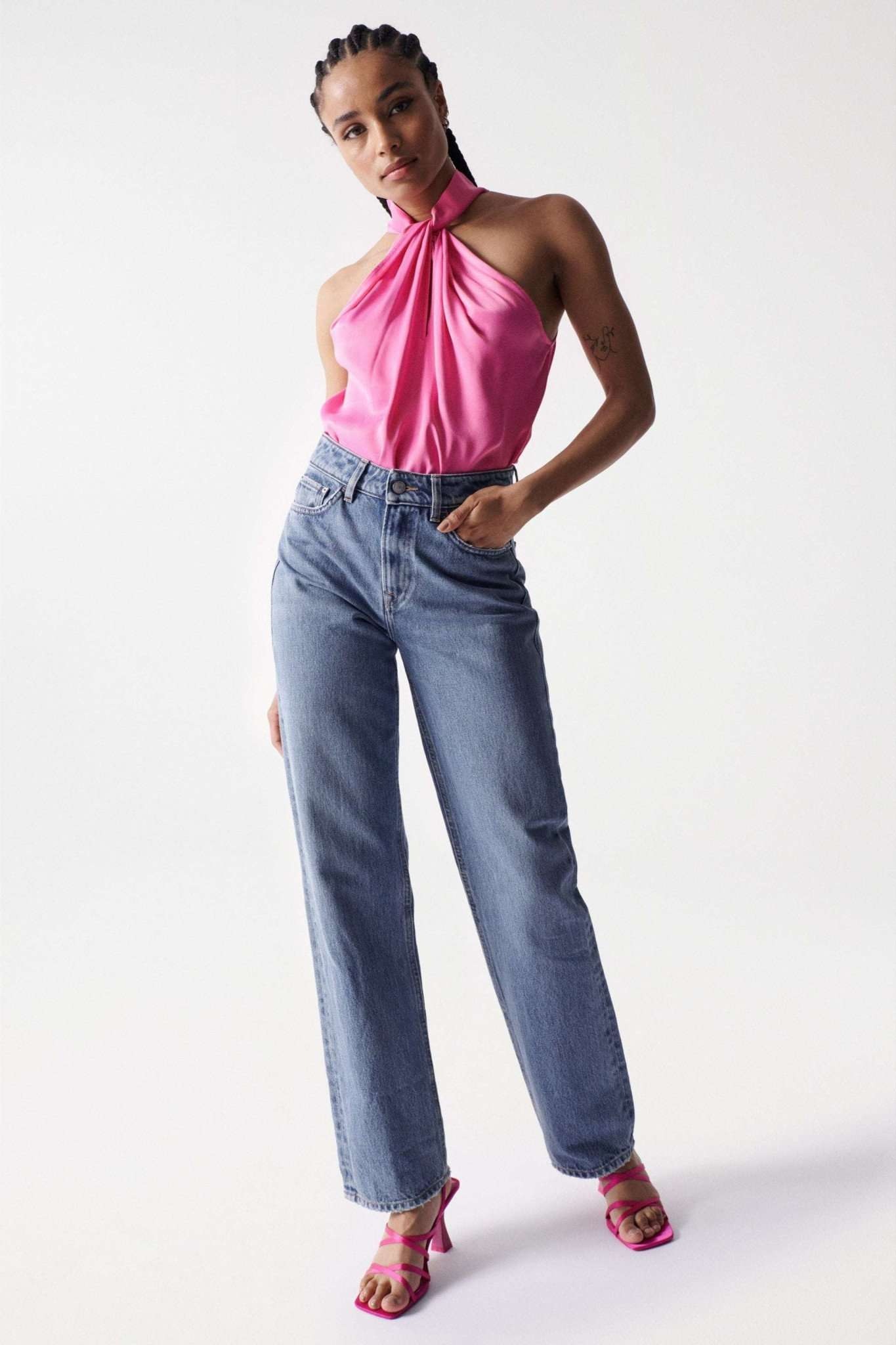 Salsa Tanktop »Salsa Jeans Tops Satin-Neckholder-Top«