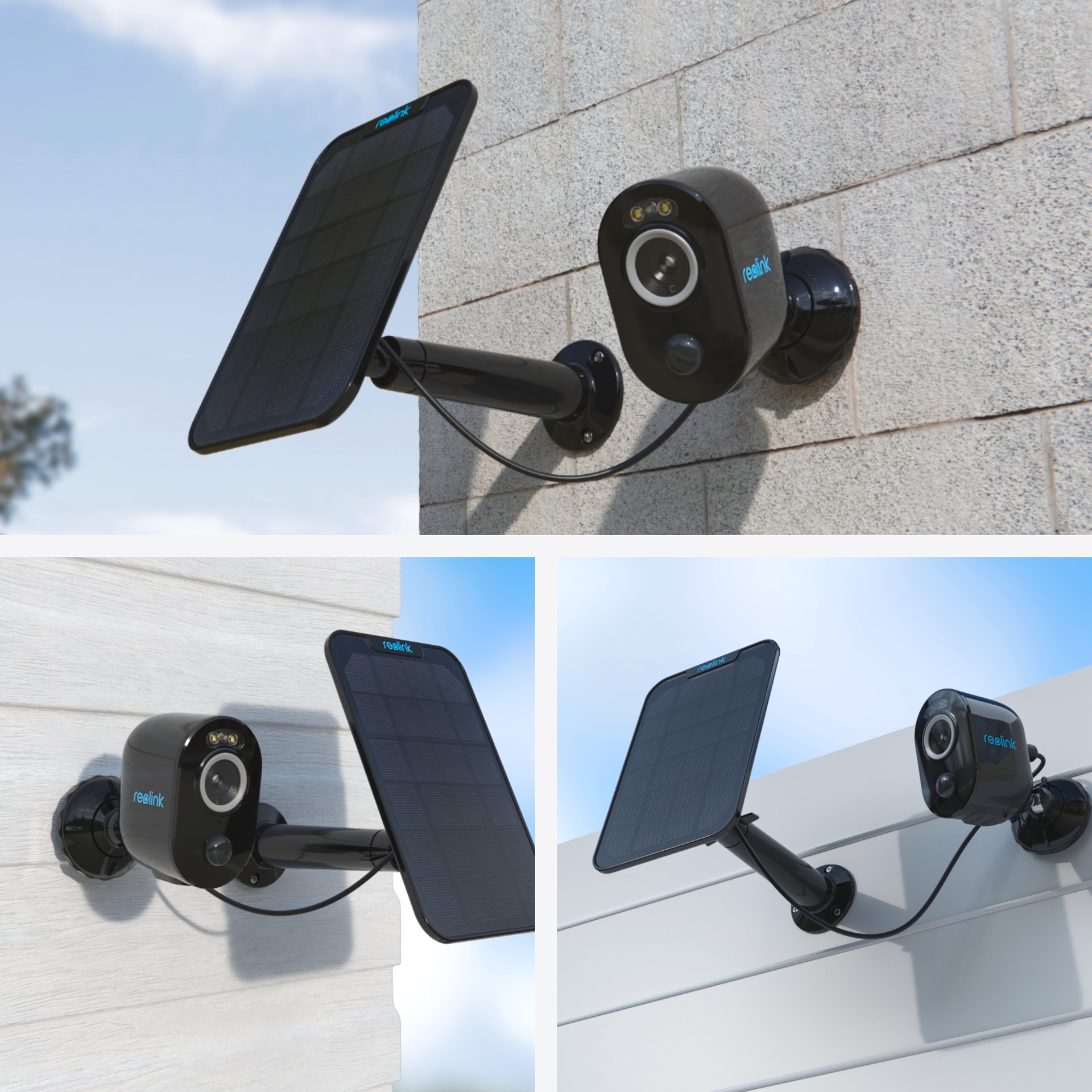 Reolink Überwachungskamera »Argus Serie B330-B - 5MP Akkukamera mit Person/Fahrzeug/Tiererkennung«, Aussenbereich, solarbetrieben, Farbnachtsicht, 2,4/5GHz WLAN