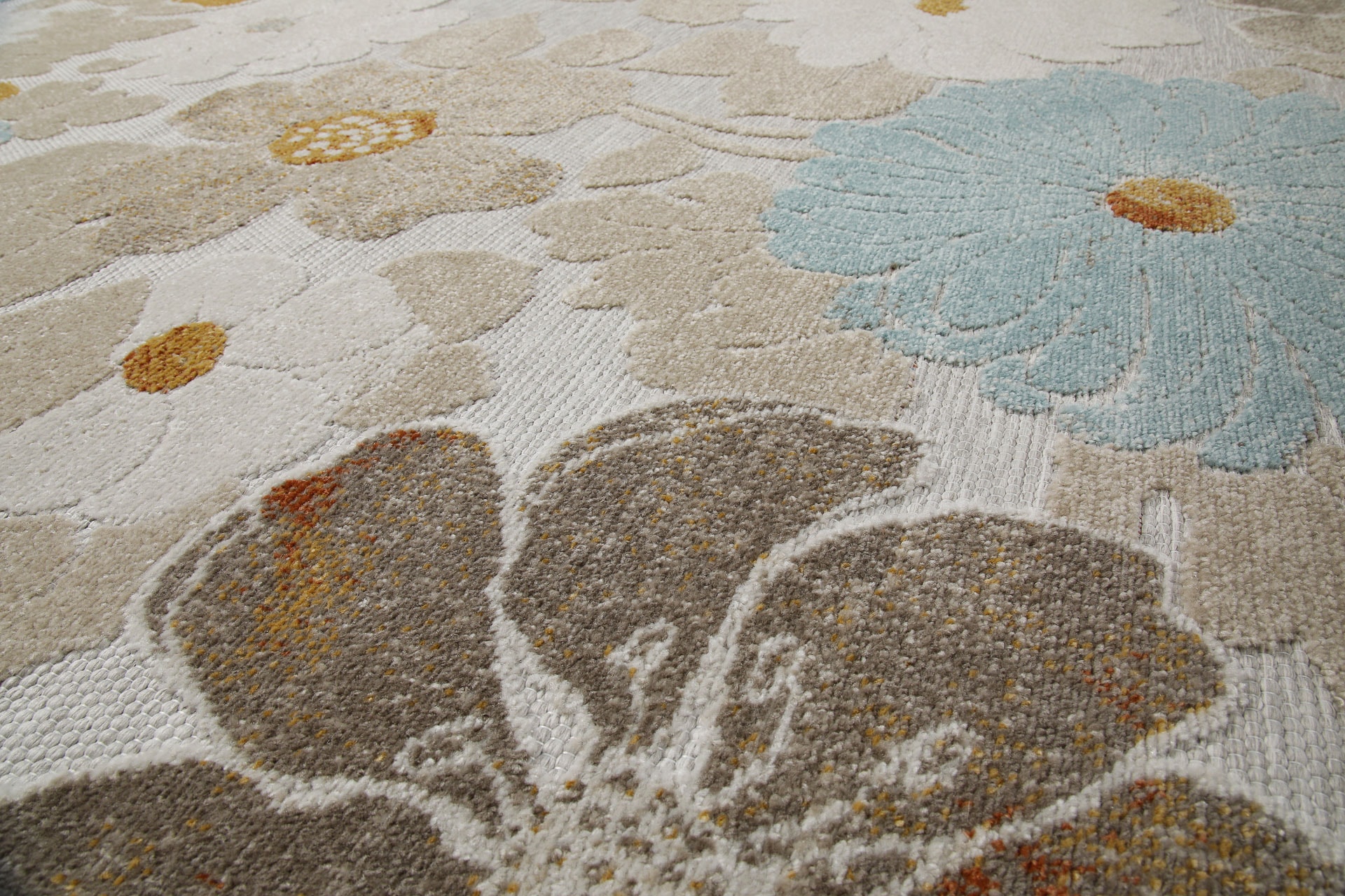 Wecon home Outdoorteppich »Beach Flower«, rechteckig, 5 mm Höhe, Läufer, für Innen & Aussen, pflegeleicht, Hoch-Tief Effekt