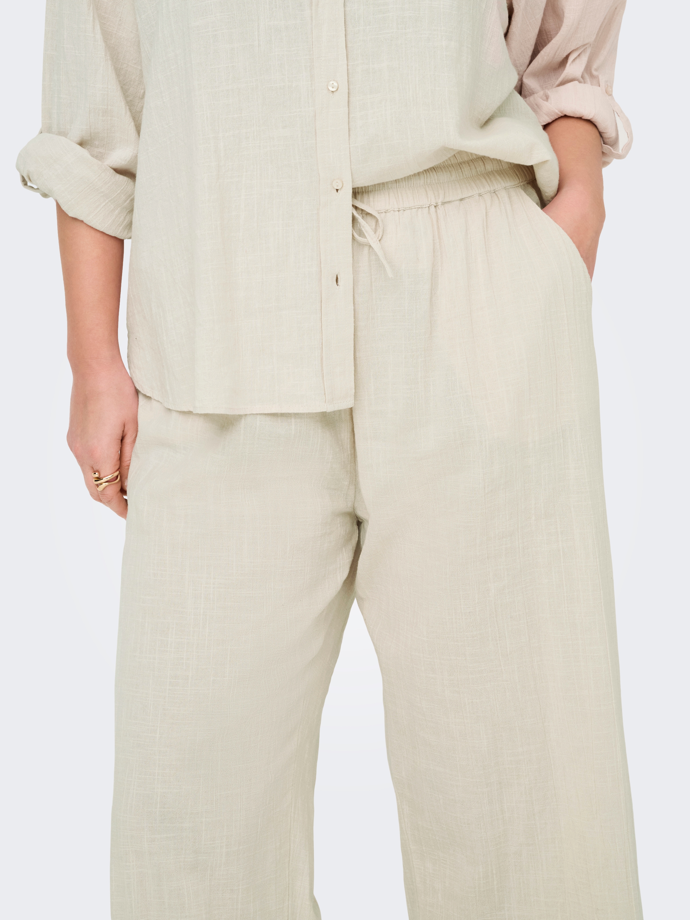 ONLY CARMAKOMA Schlupfhose »CARTIZANA COTTON LOOSE PANTS WVN NOOS«, Sommerhose