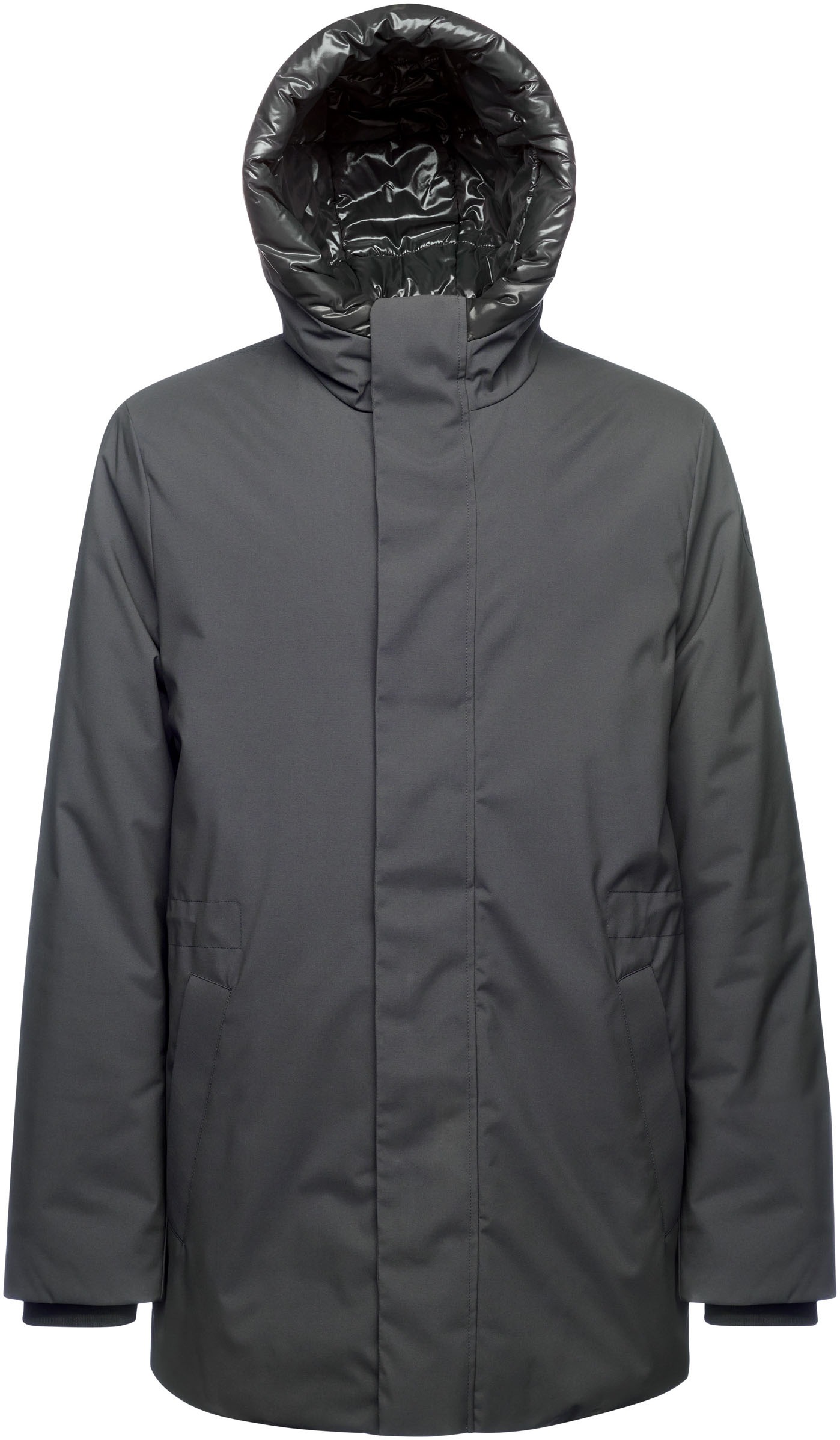 Geox Langjacke »SPHERICA«, mit Kapuze, mit verdecktem Reissverschluss & Druckern, Leistentaschen, Kapuze