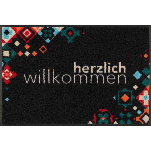 wash+dry by Kleen-Tex Fussmatte »Willkommen Mosaik bunt«, rechteckig online  bestellen | Jelmoli-Versand