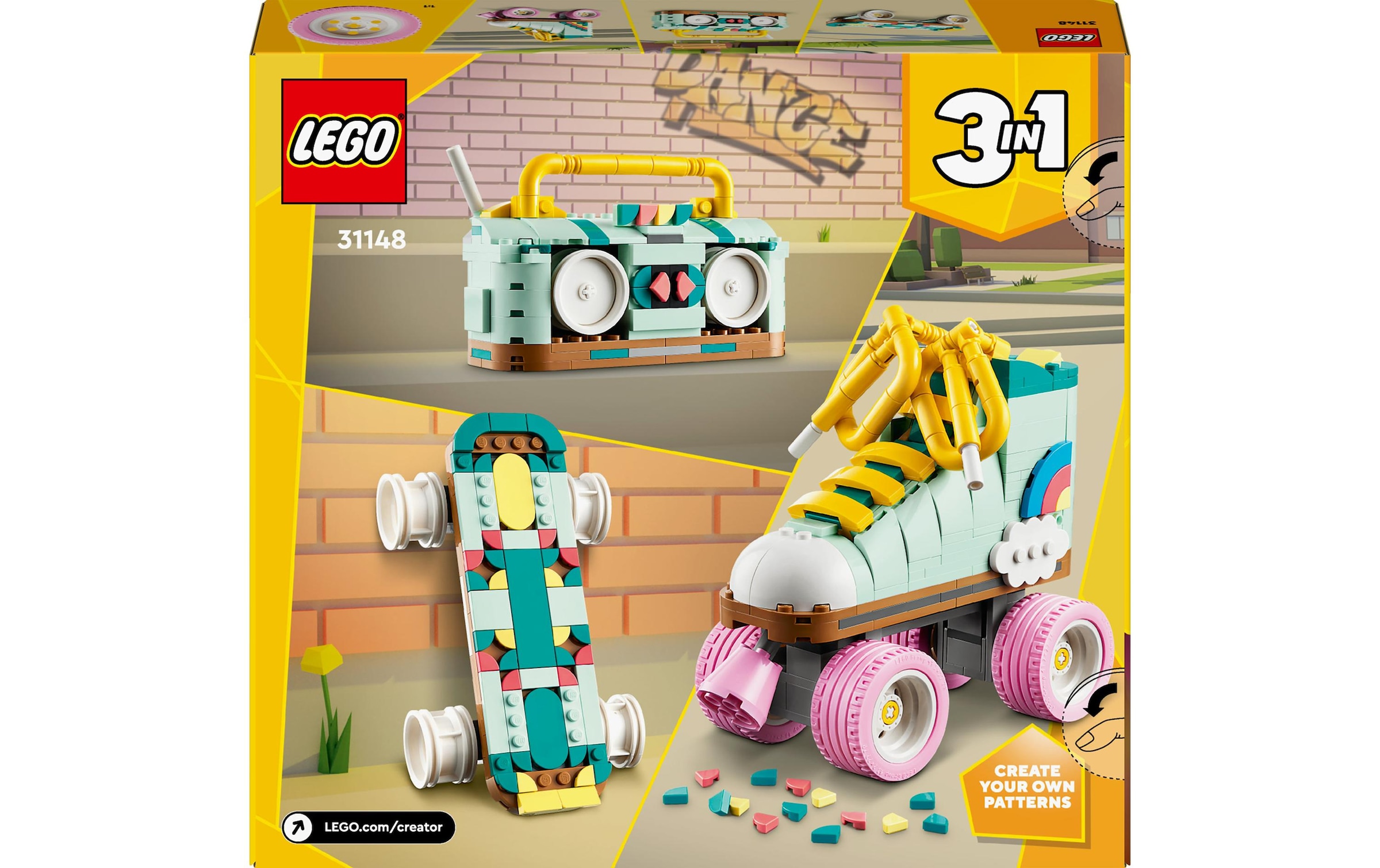 LEGO® Spielbausteine »Rollschuh 31148«, (342 St.)
