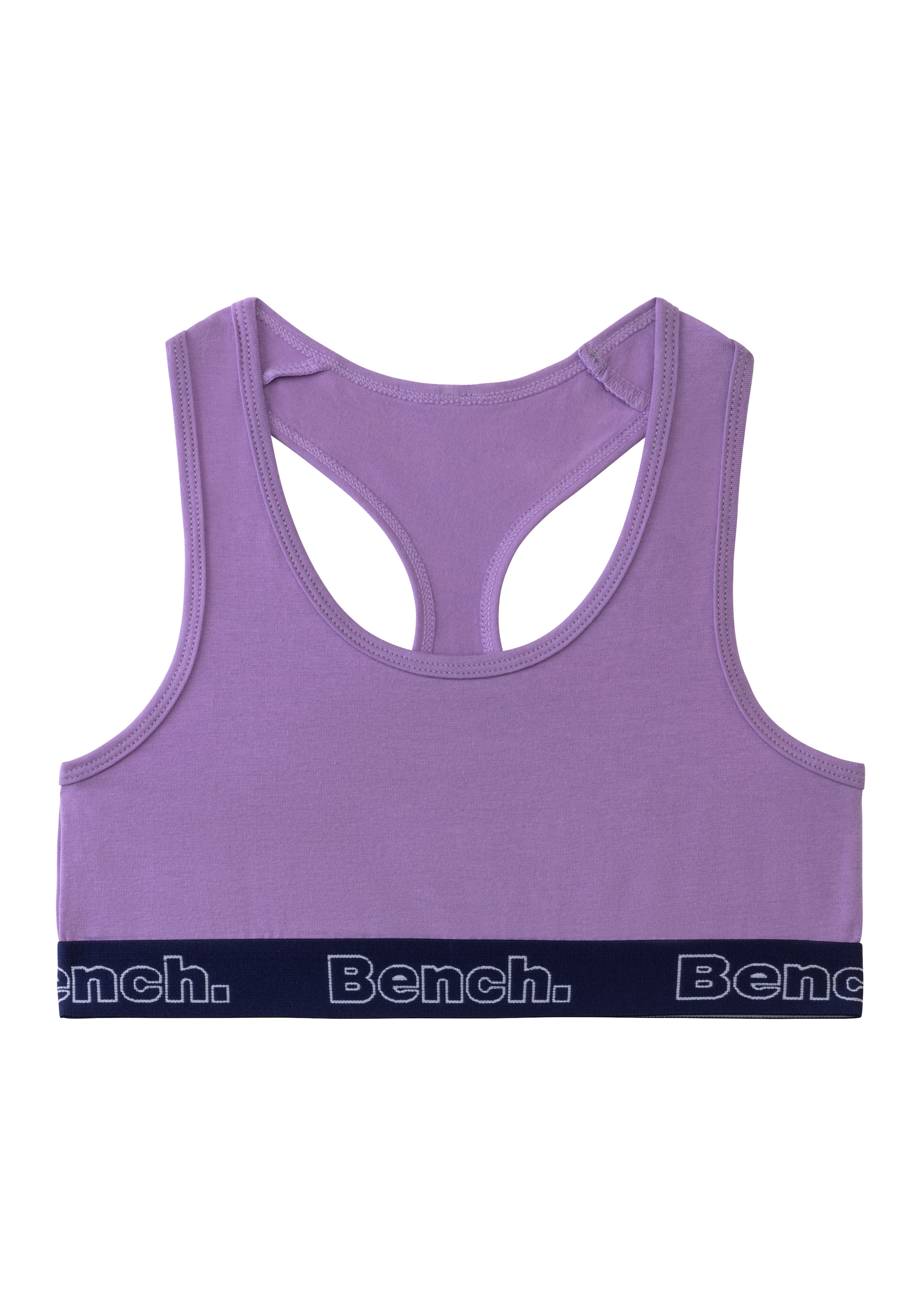 Bench. Bustier, mit kontrastfarbigem Bündchen und Racerback