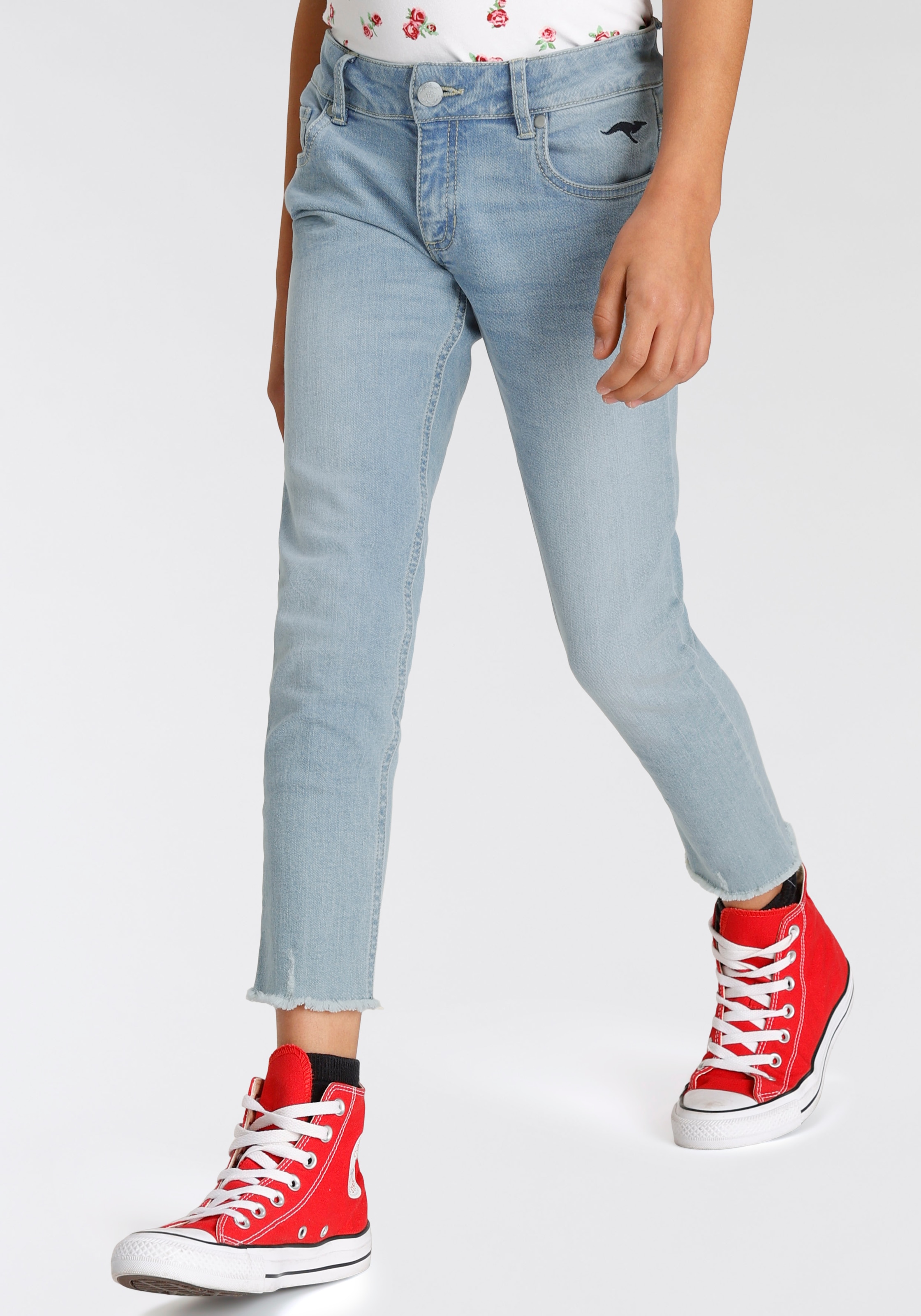 ❤ 7/8-Jeans, entdecken mit Jelmoli-Online geschnittener im Shop Saumkante KangaROOS
