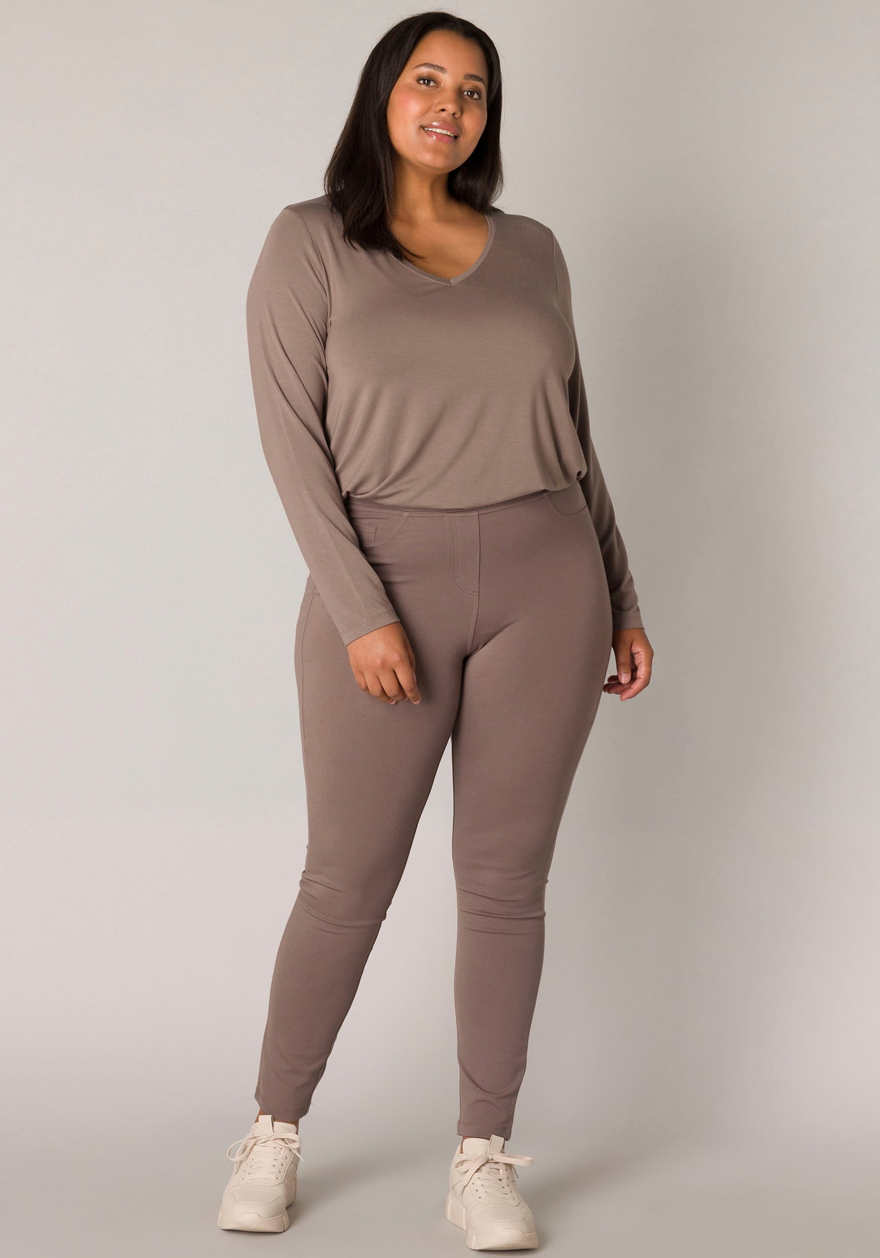 Base Level Curvy Treggings, mit elastischem Bund