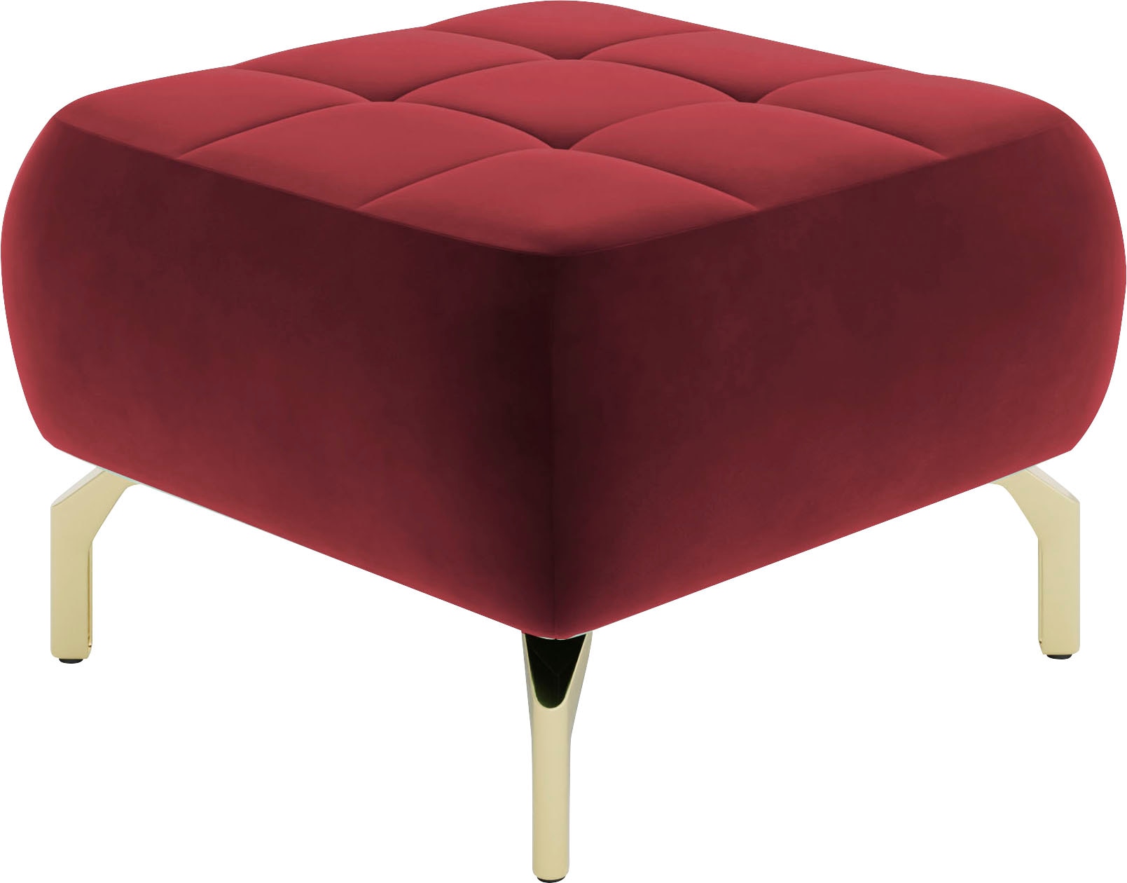 sit&more Polsterhocker »Orient 1«, goldfarbene Metallfüsse