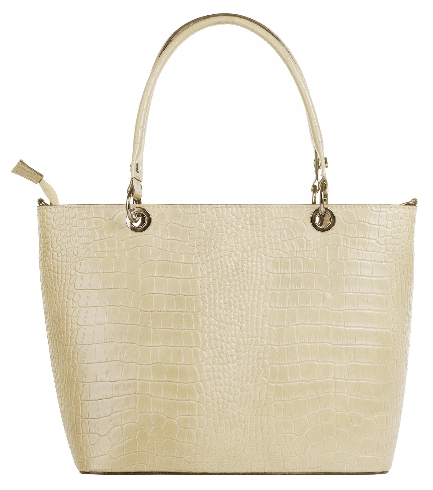 Cluty Henkeltasche, echt Leder, Made in Italy