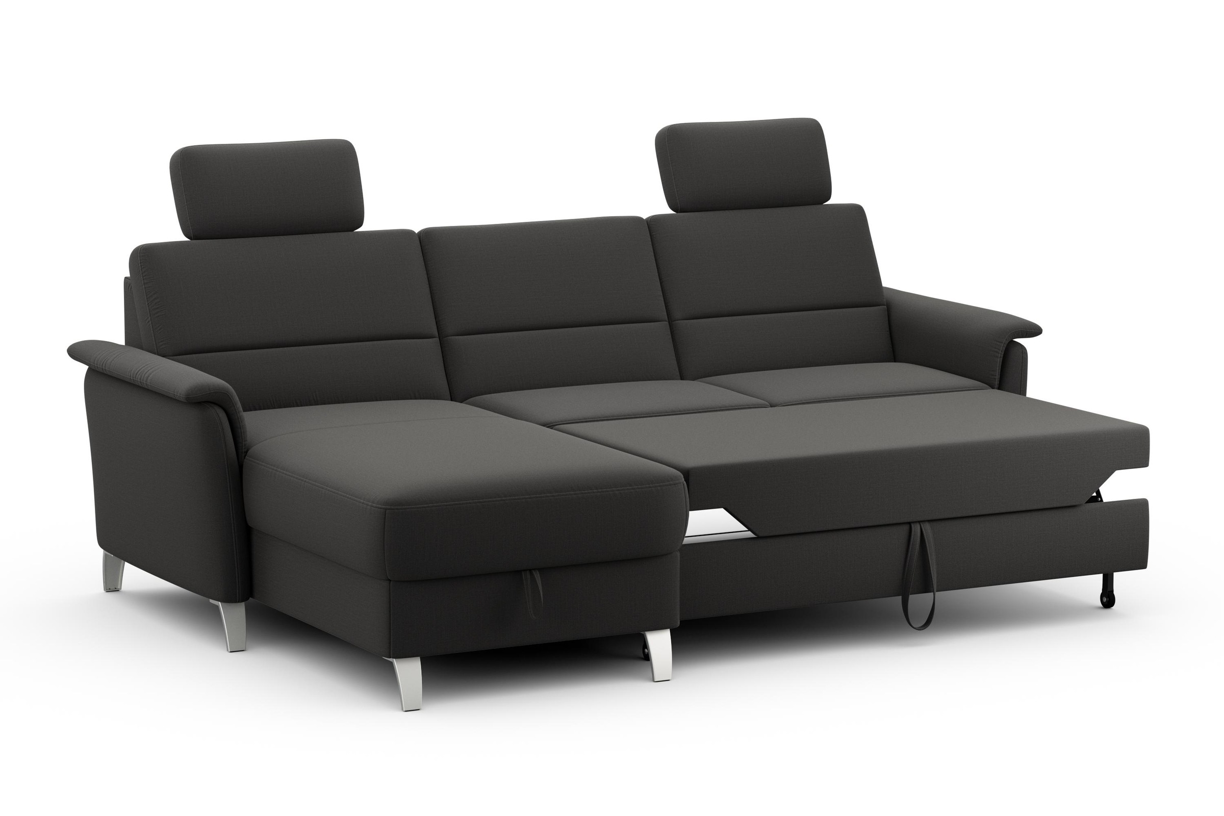 sit&more Ecksofa »Palmera L-Form«, Federkern, wahlweise mit Bettfunktion und mit/ohne Stauraum