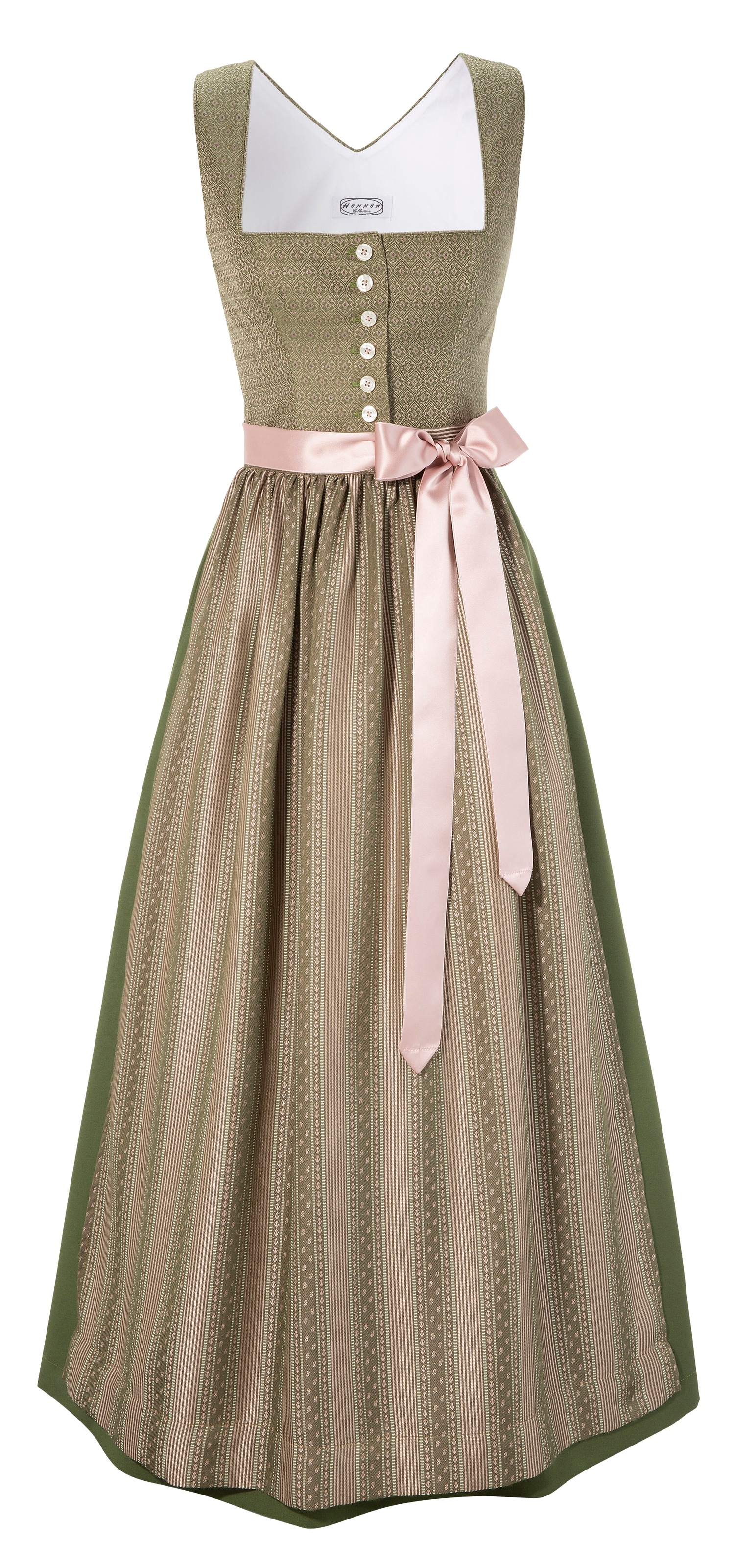 Hannah Dirndl, (2 tlg.), Damen, lang mit Satinschürzenband kaufen