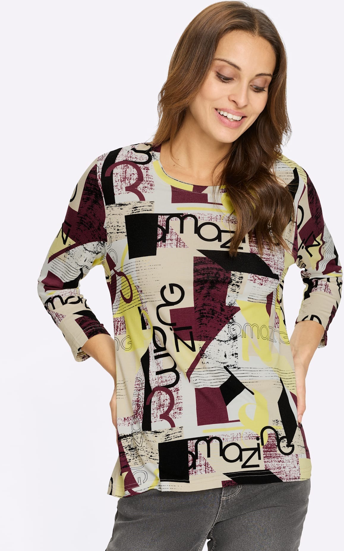 Inspirationen 3/4-Arm-Shirt »Print-Shirt« 1 tlg.