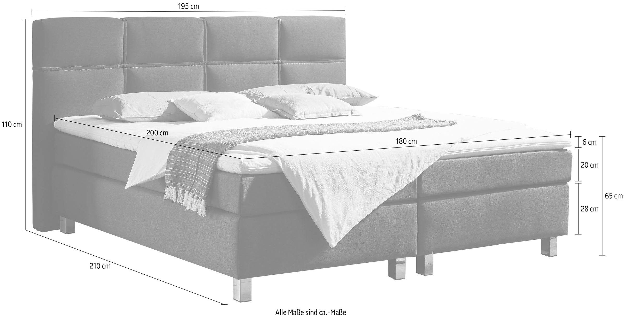 Westfalia Schlafkomfort Boxspringbett, mit Topper