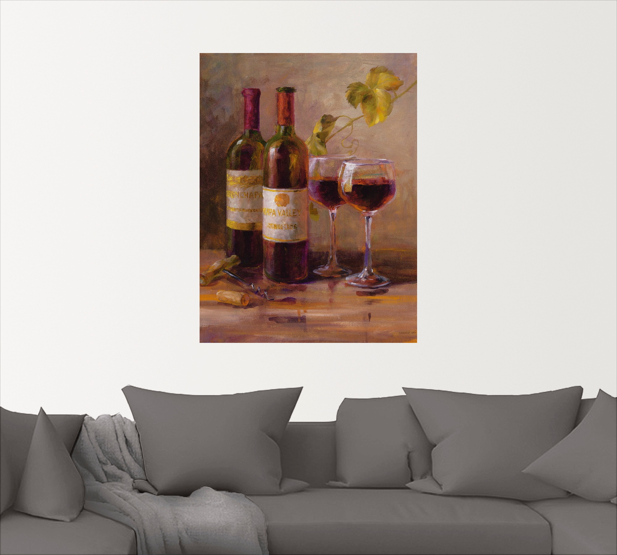 Artland Wandbild »Offener Wein I«, Getränke, (1 St.), als Leinwandbild, Poster, Wandaufkleber in verschied. Grössen