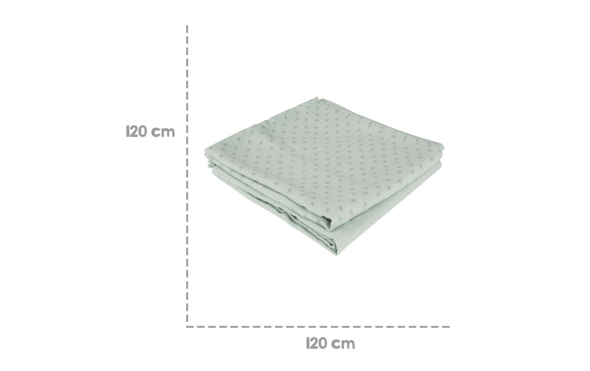 roba® Stoffwindeln »Lil Planet 2er Set Frosty Green 120 x 120«, (2 St.)