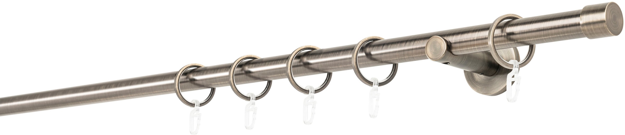 mydeco Gardinenstange »20mm Cap Wandträger 6,5 cm« 1 läufig-läufig Fixmass