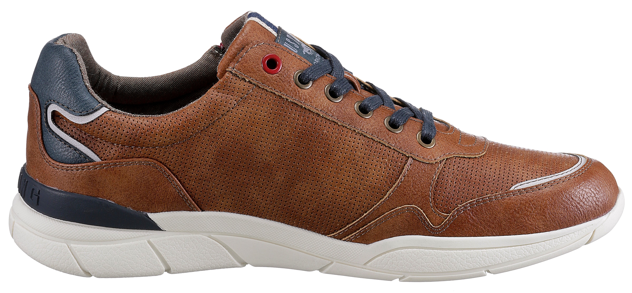 Mustang Shoes Sneaker, mit seitlichem Reissverschluss, Freizeitschuh, Halbschuh, Schnürschuh