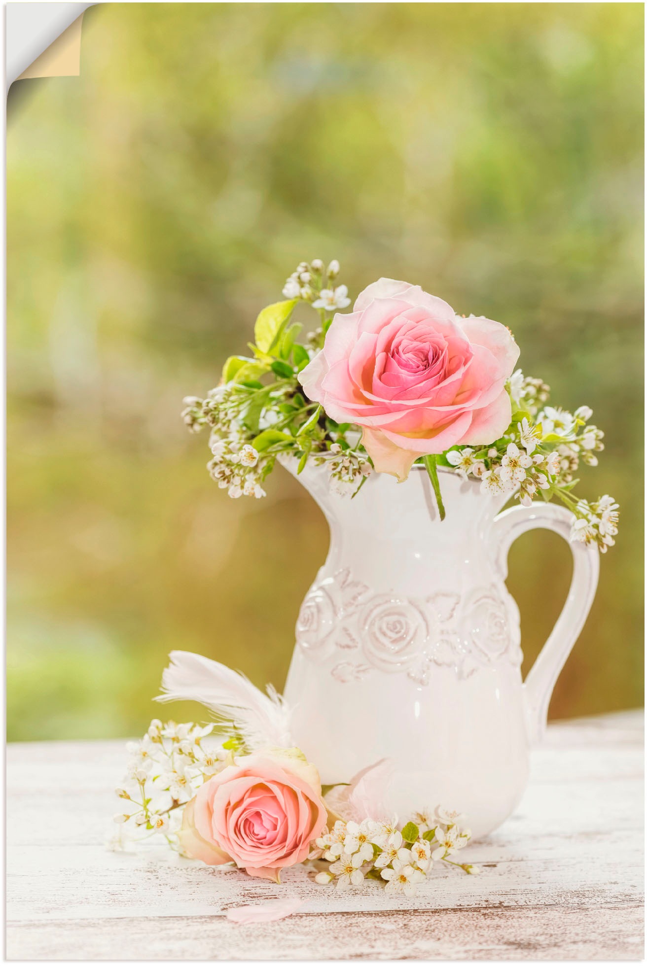 | Leinwandbild, Blumen, Grössen St.), Rosen Jelmoli-Versand Alubild, online Wandaufkleber in (1 Wandbild als versch. bestellen »Vintage Vase«, Artland in Poster oder
