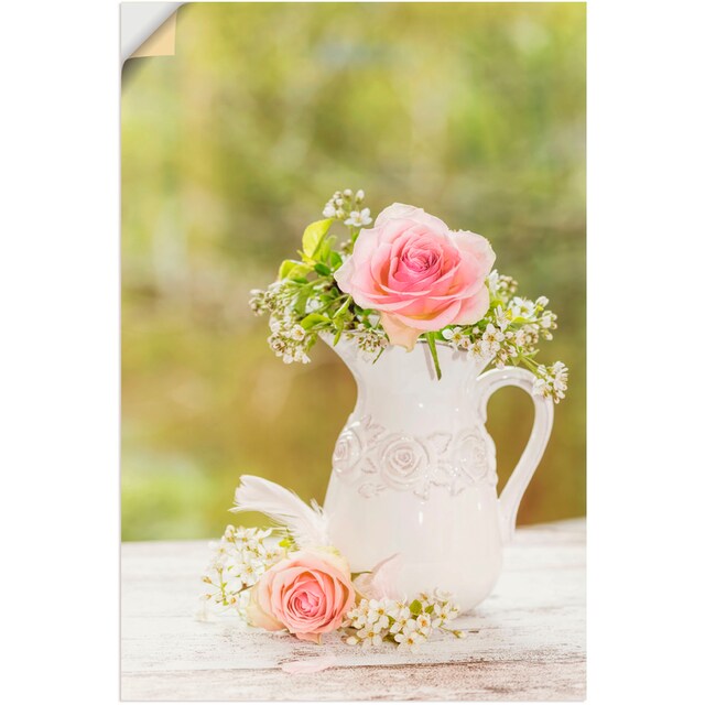 Artland Wandbild »Vintage Rosen in Vase«, Blumen, (1 St.), als Alubild,  Leinwandbild, Wandaufkleber oder Poster in versch. Grössen online bestellen  | Jelmoli-Versand